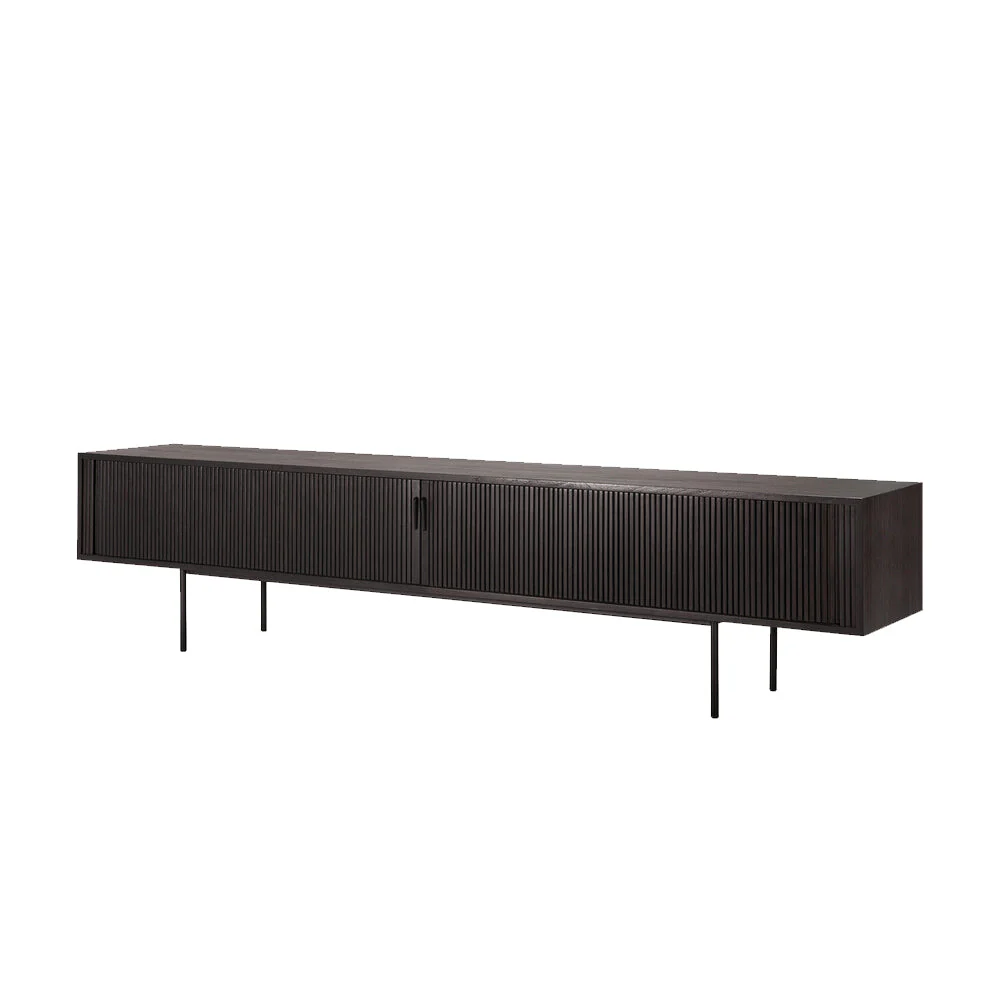 Roller Max TV Console | Teak (242cm) - Image 4