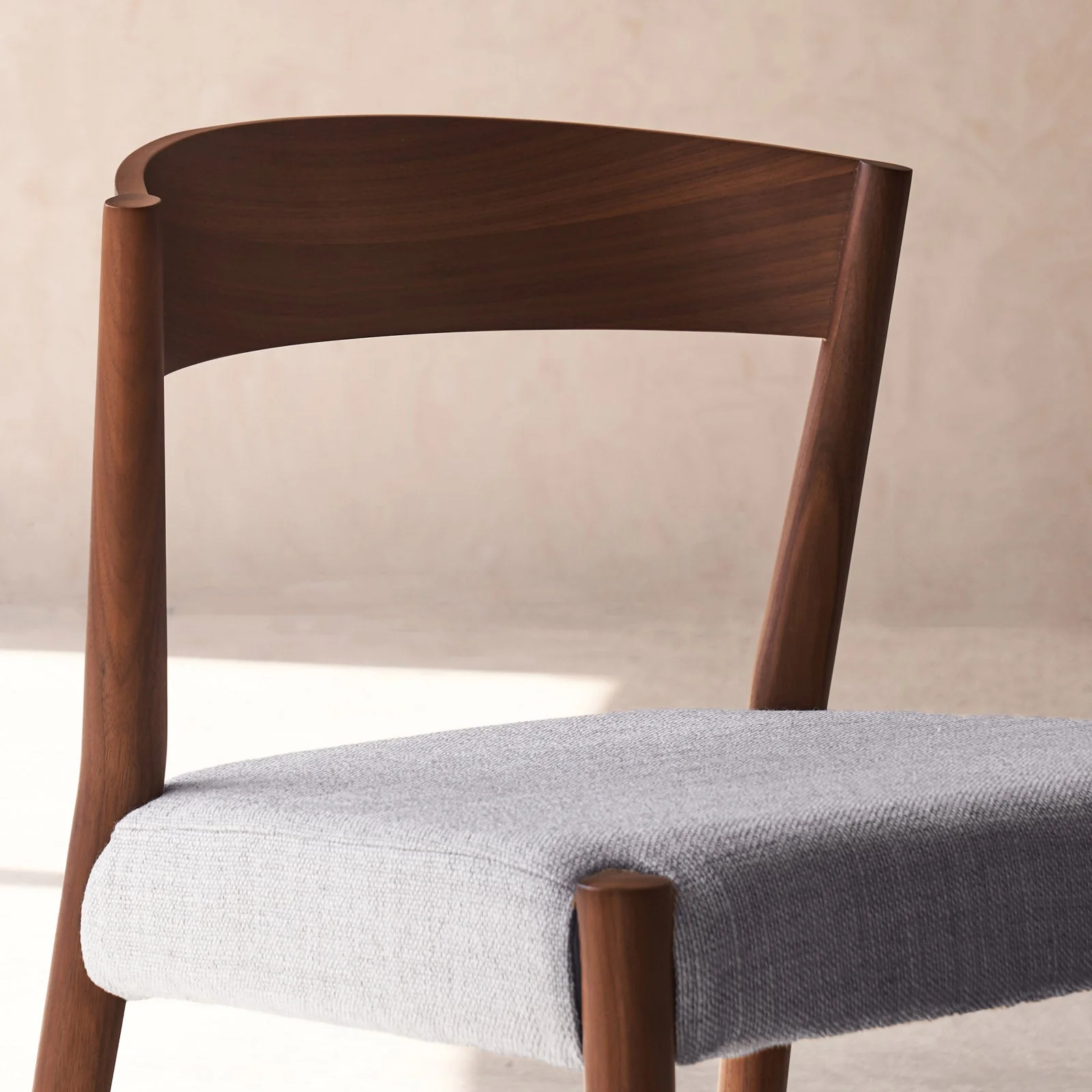 Ronda Dining Chair | Walnut Frame - Bespoke Fabric - Image 2