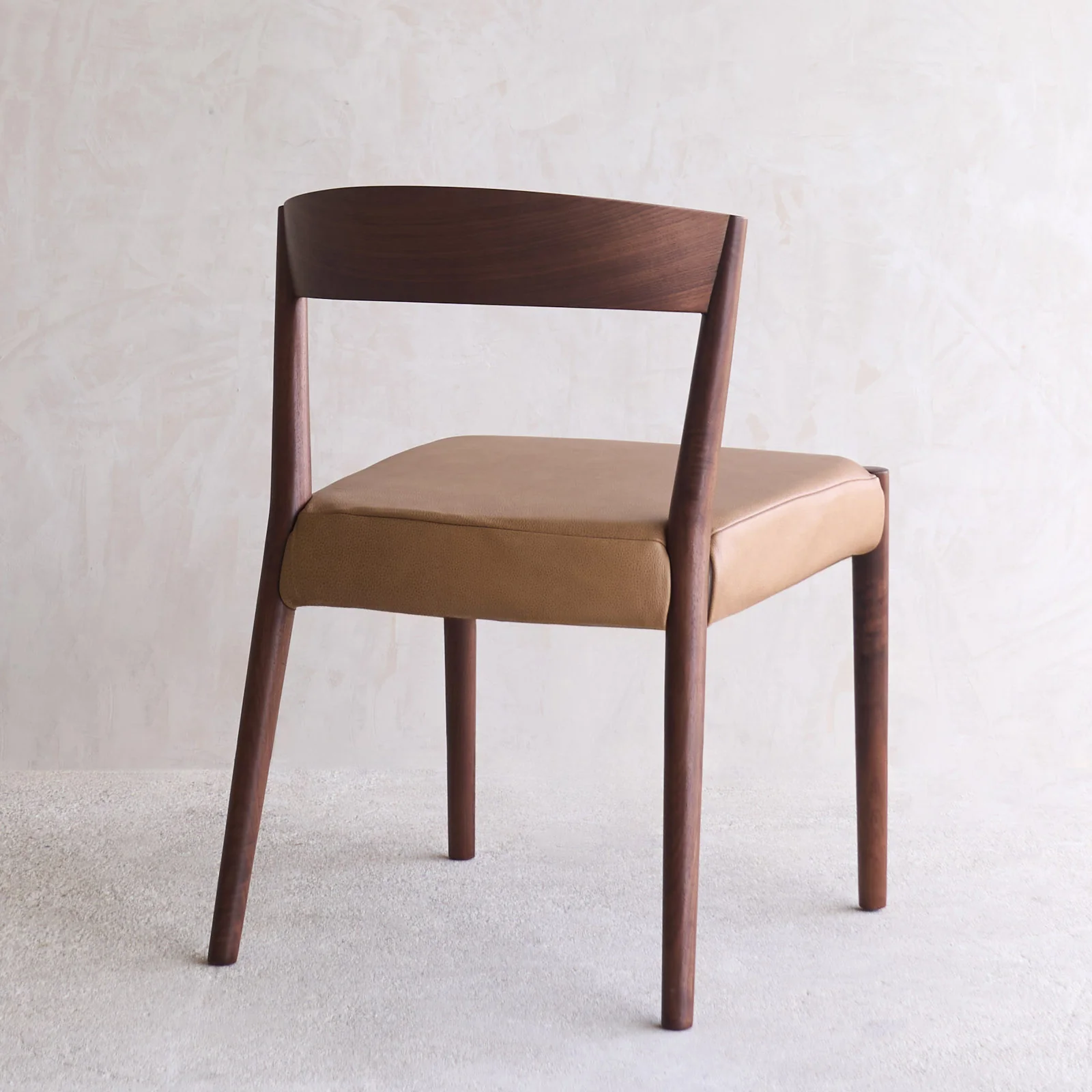 Ronda Leather Dining Chair | Walnut Frame - Pecan - Image 5