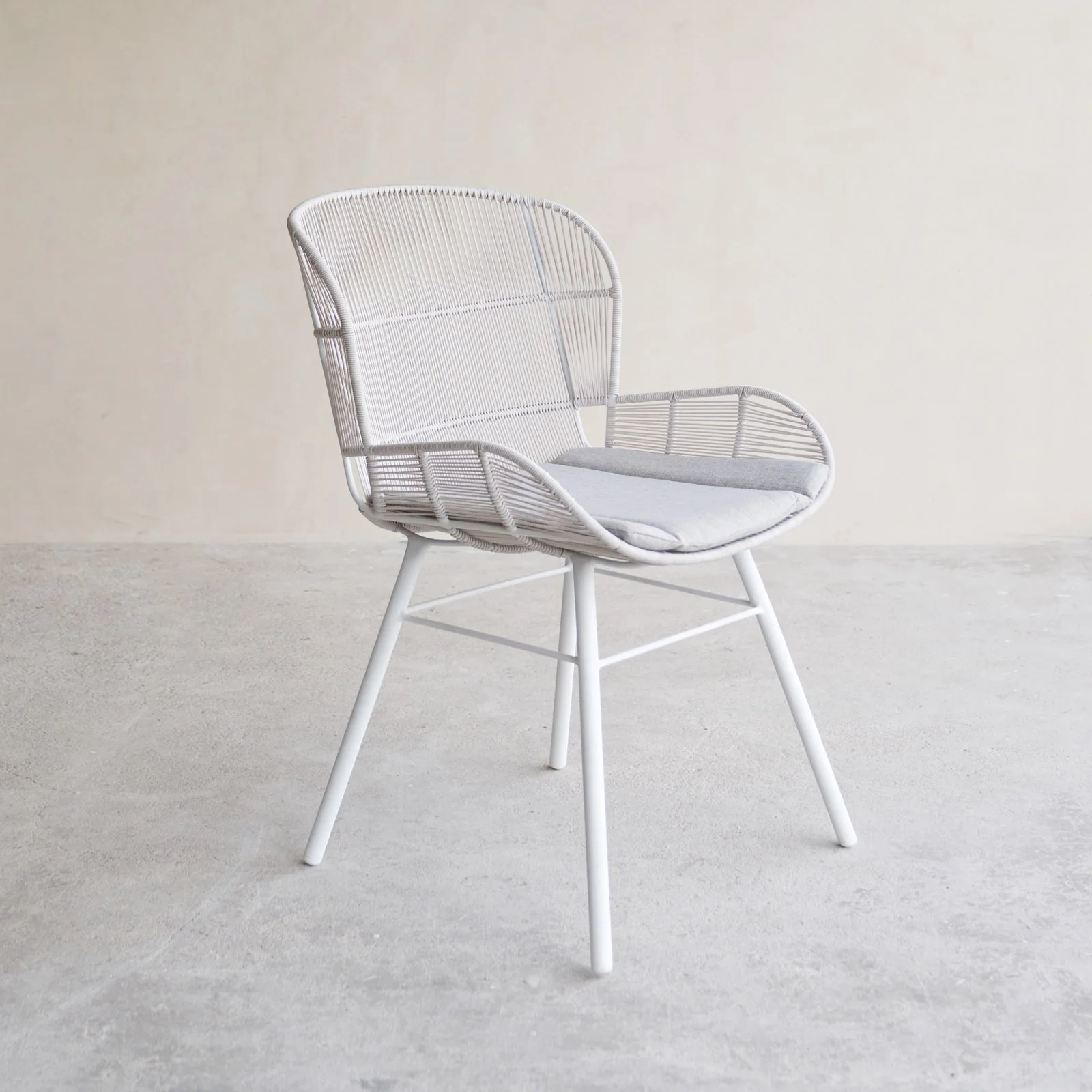 Rose Outdoor Dining Chair | Chalk - Image 8