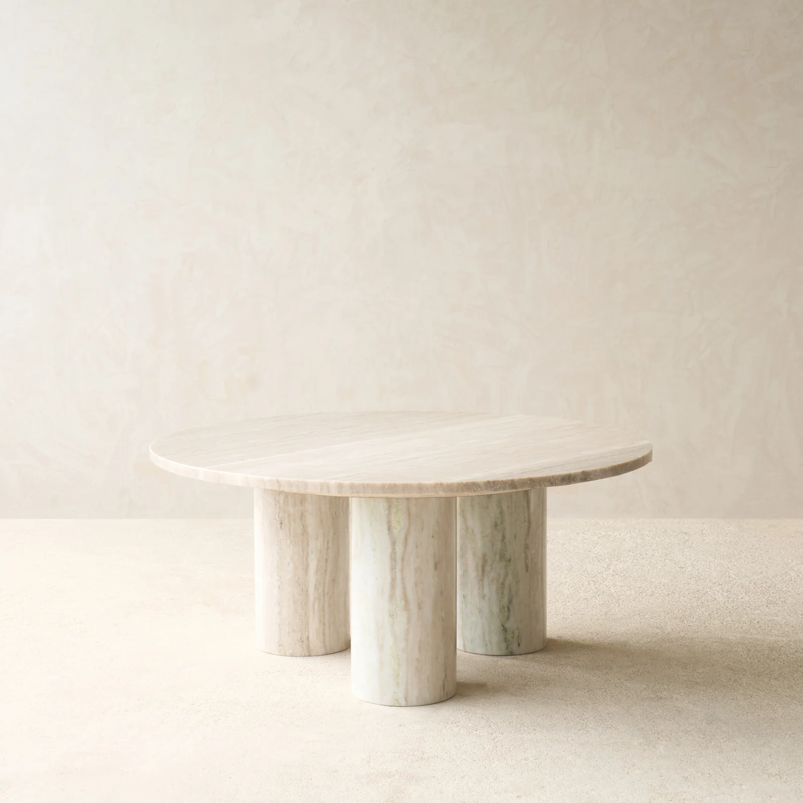Round Pillar Marble Coffee Table - Image 5