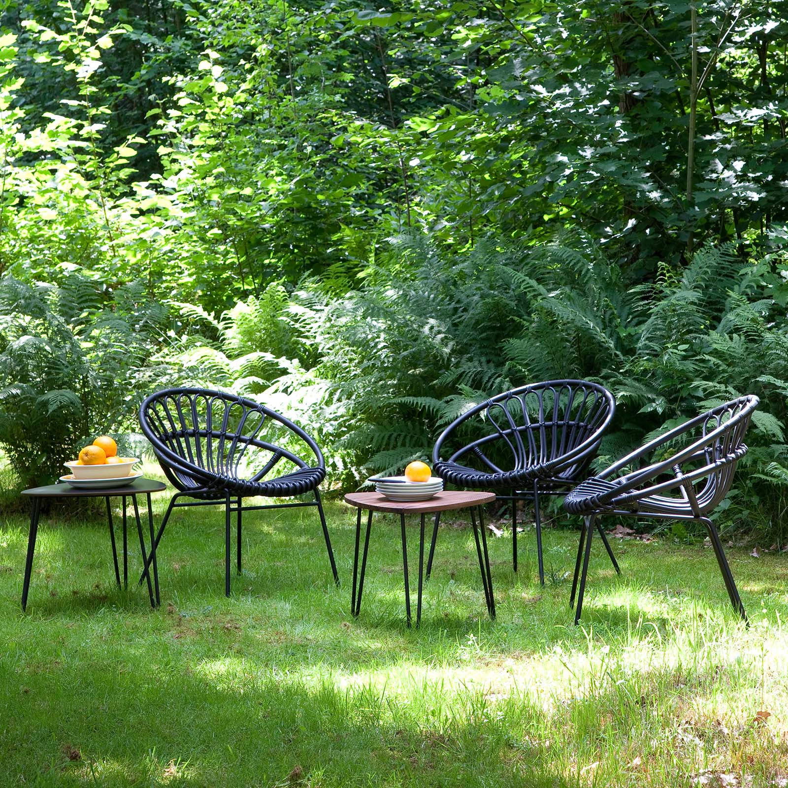 Roxanne Outdoor Lazy Chair | Black - Image 5