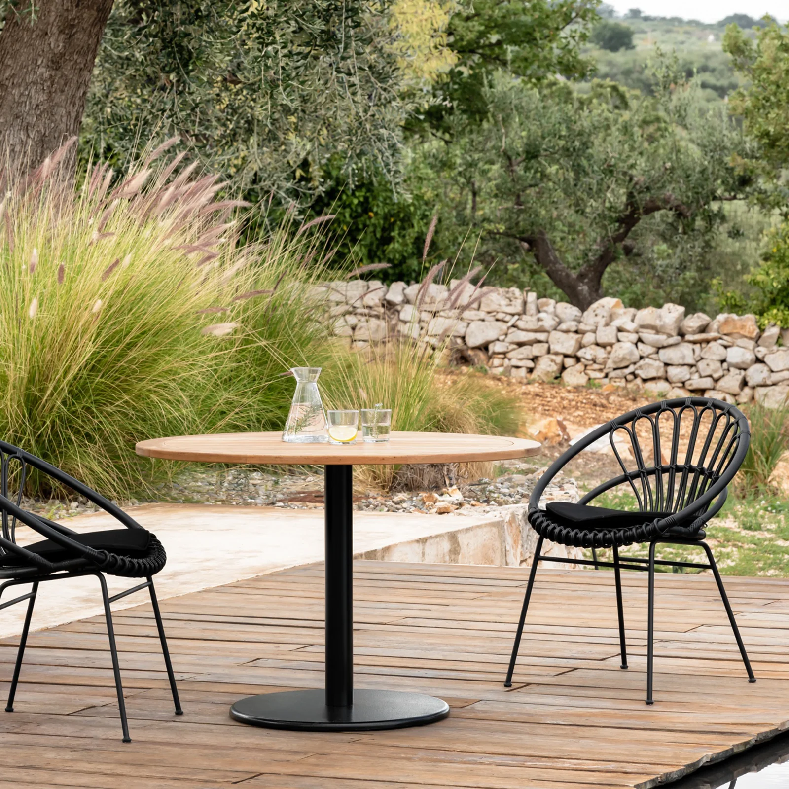 Roxanne Outdoor Lazy Chair | Black - Image 6