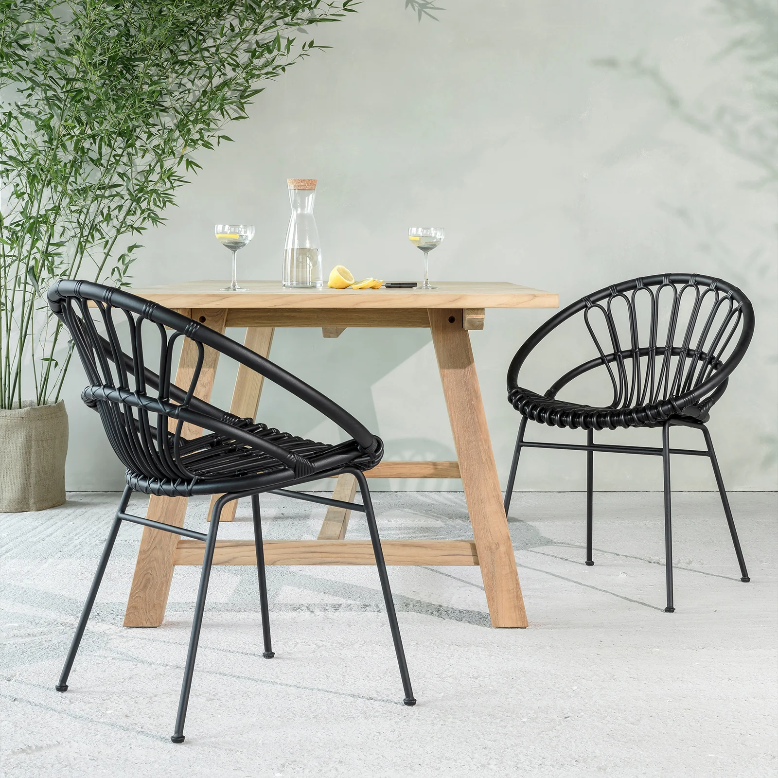 Roxanne Outdoor Lazy Chair | Black - Image 7