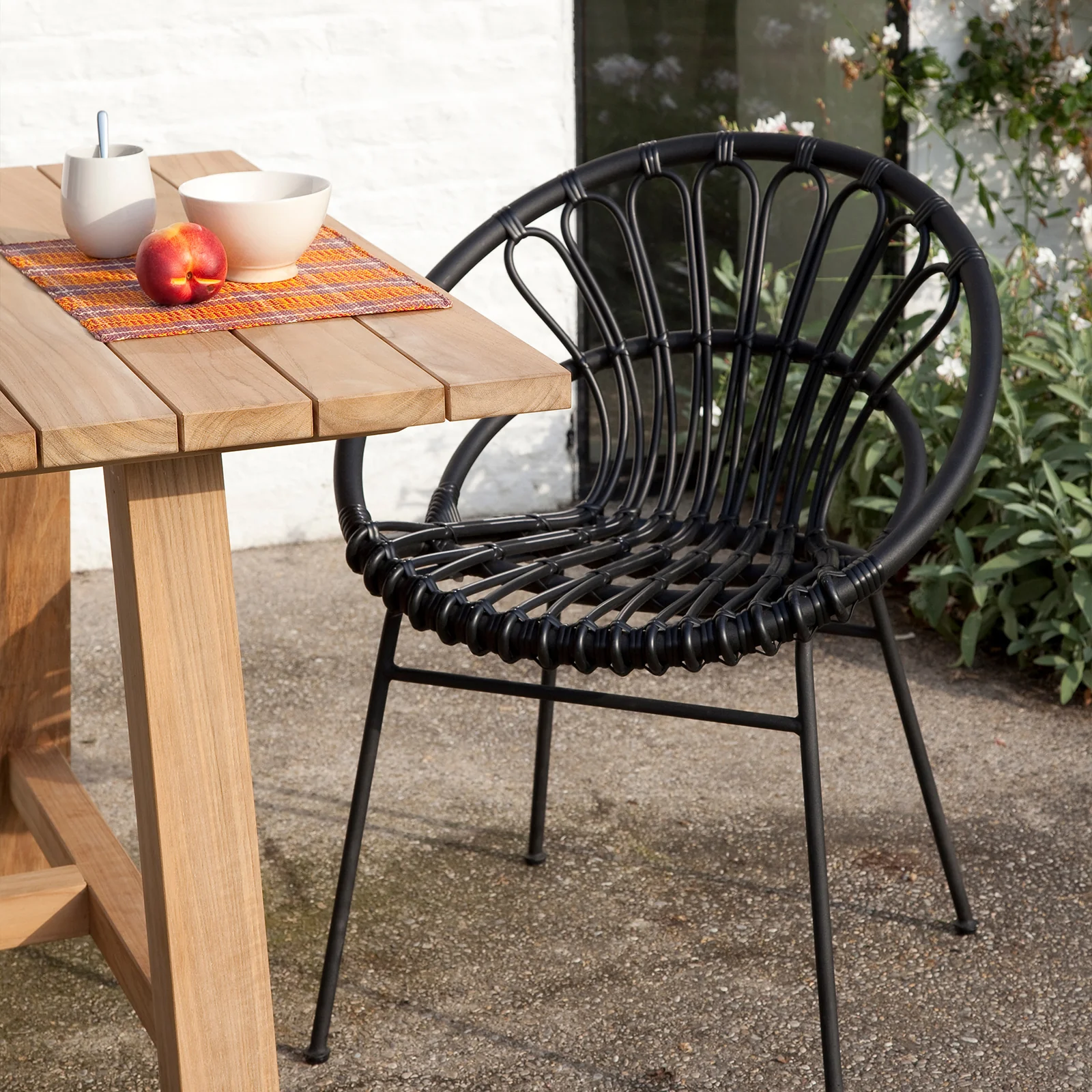 Roxanne Outdoor Lazy Chair | Black - Image 8