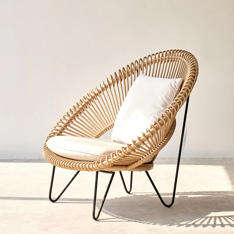 Roy Outdoor Cocoon Chair | Natural (105cm) - Image 3