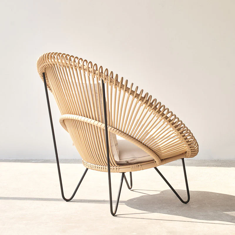 Roy Outdoor Cocoon Chair | Natural (105cm) - Image 4