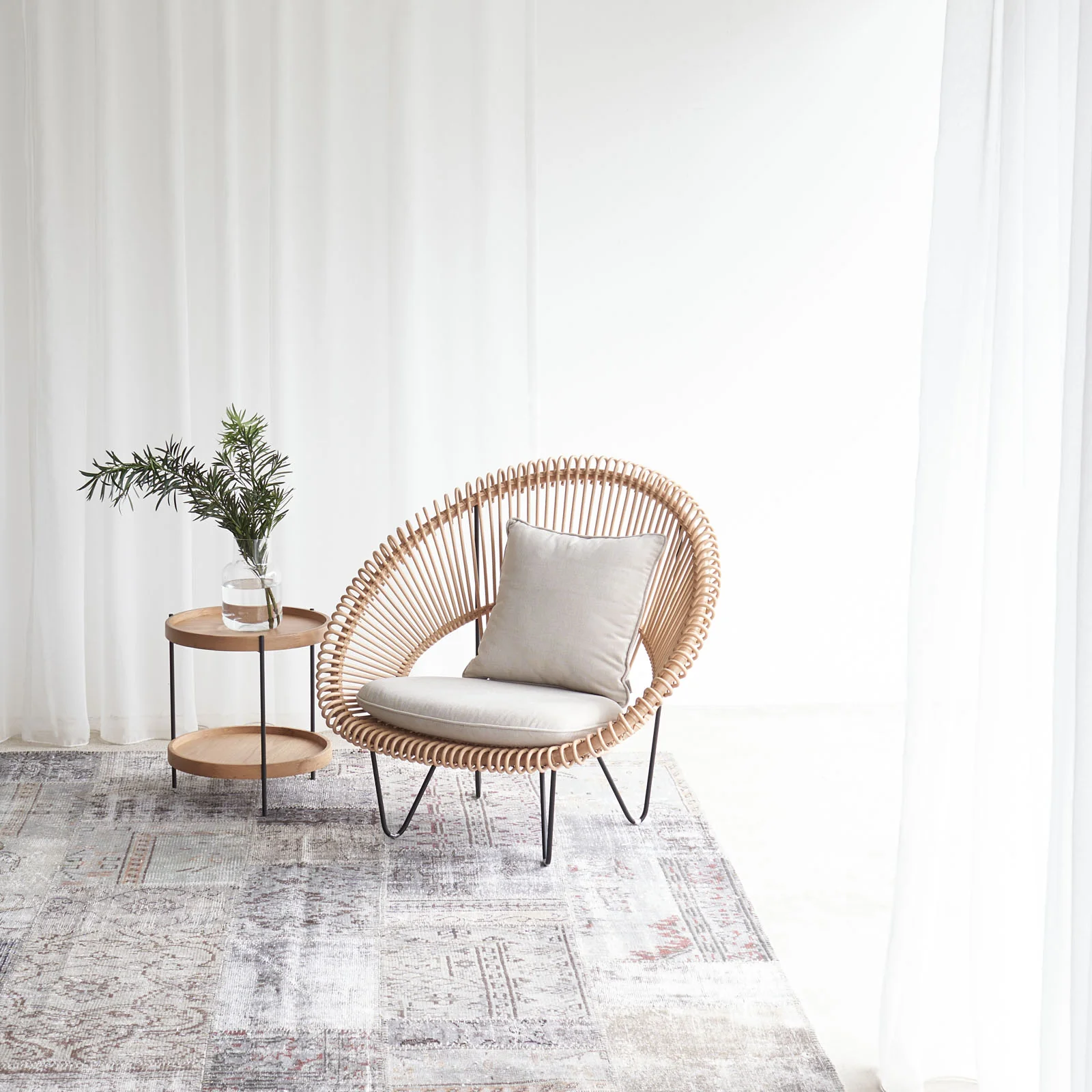 Roy Outdoor Cocoon Chair | Natural (105cm) - Image 5