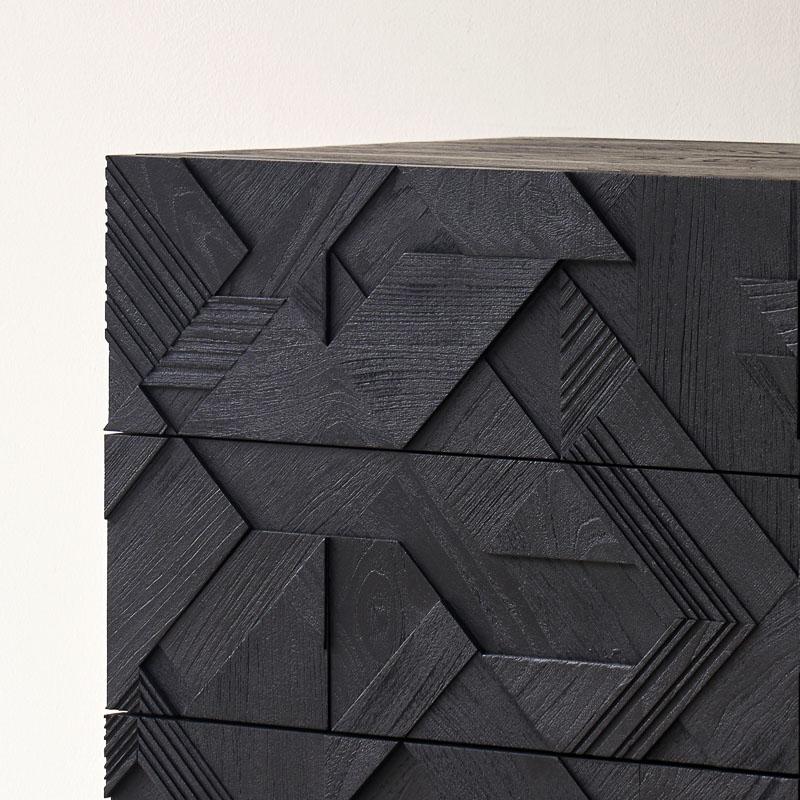 Graphic Chest of Drawers | Teak (100cm) - Image 5