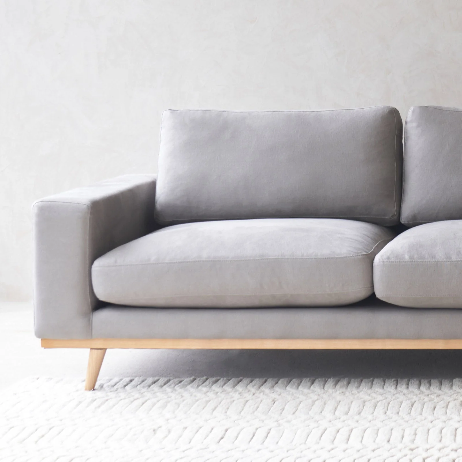 James L Shape Fabric Sofa | Slate (290cm) - Image 4