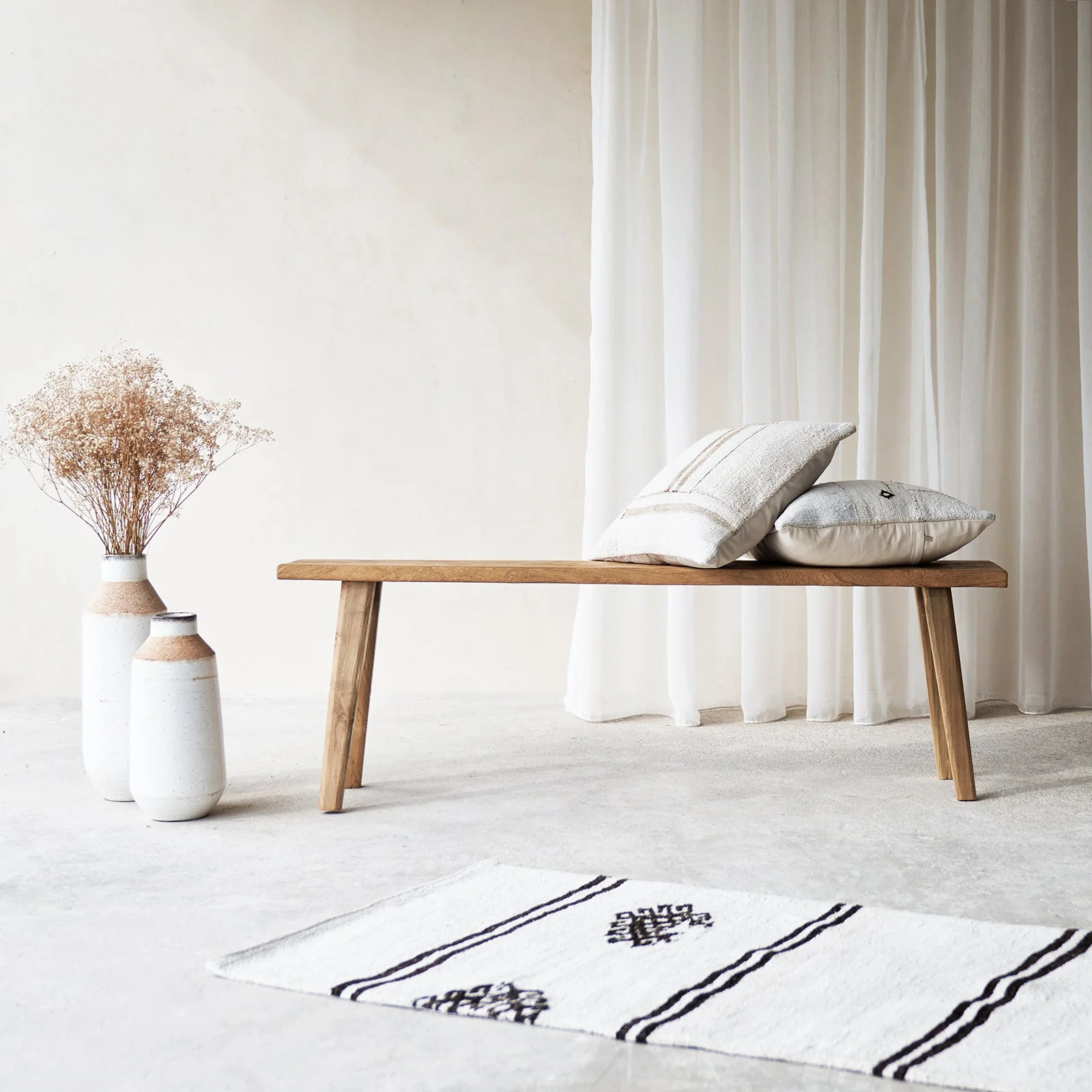 Rustic Java Teak Bench | Natural - Image 5