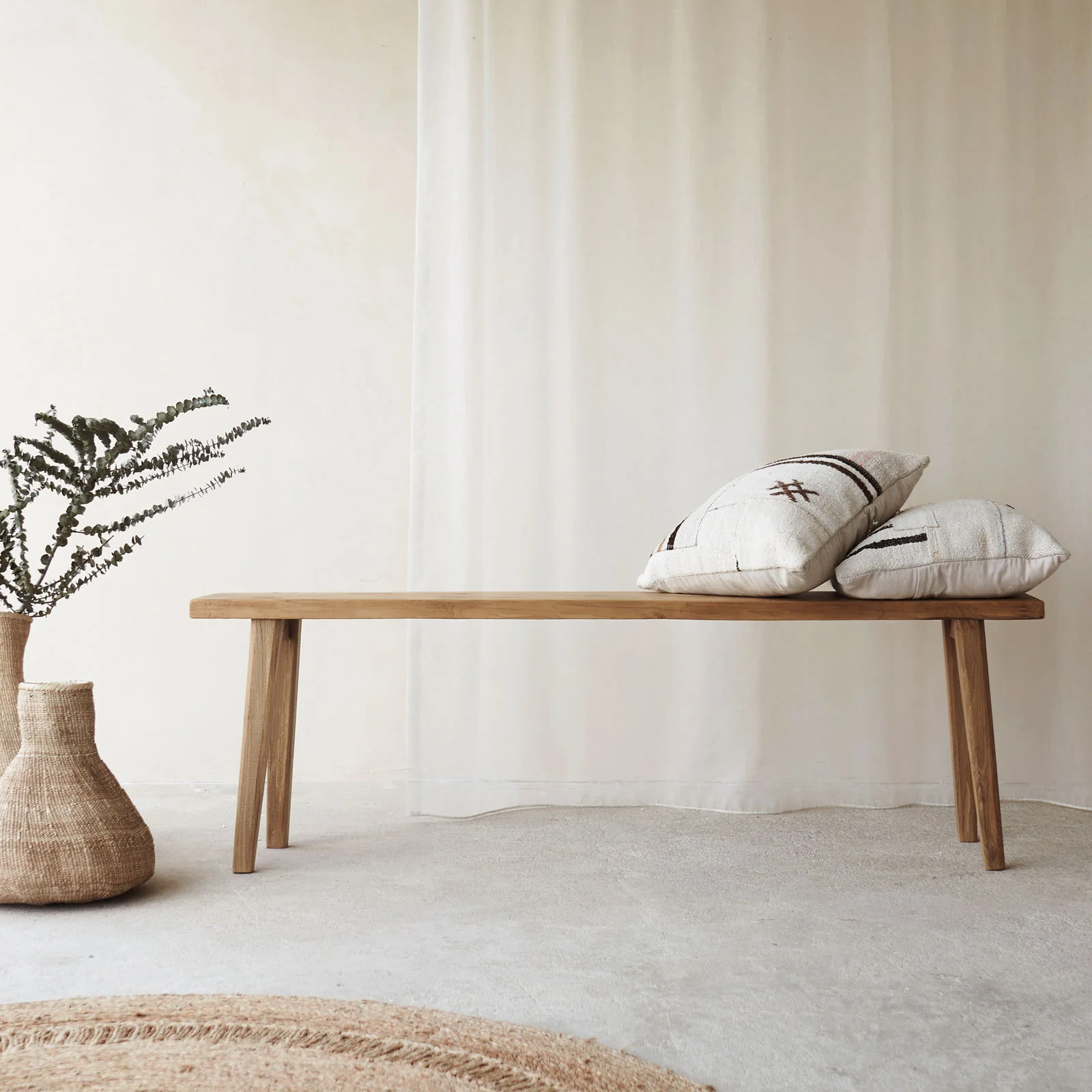 Rustic Java Teak Bench | Natural - Image 7