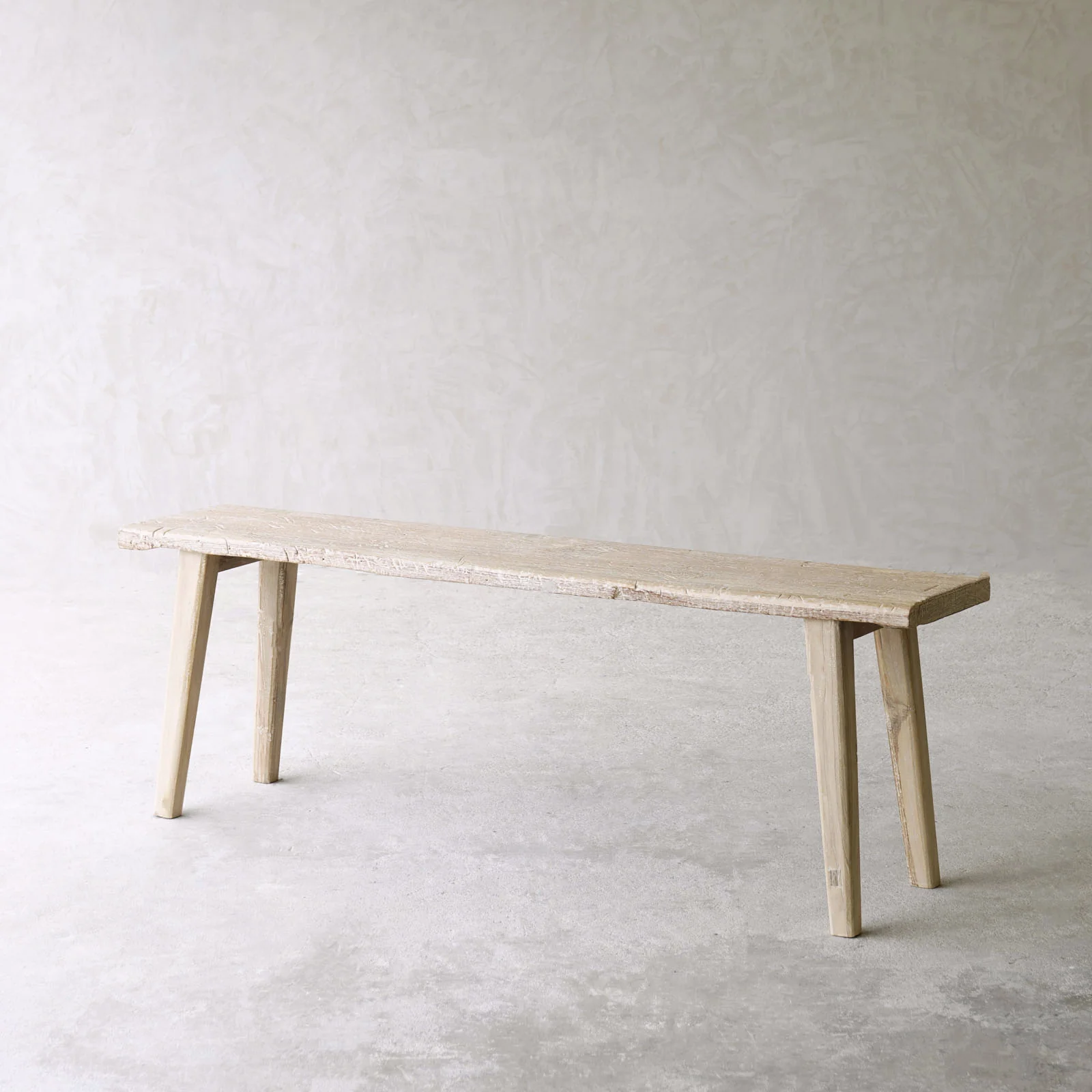 Rustic Java Teak Bench | Whitewash - Image 11