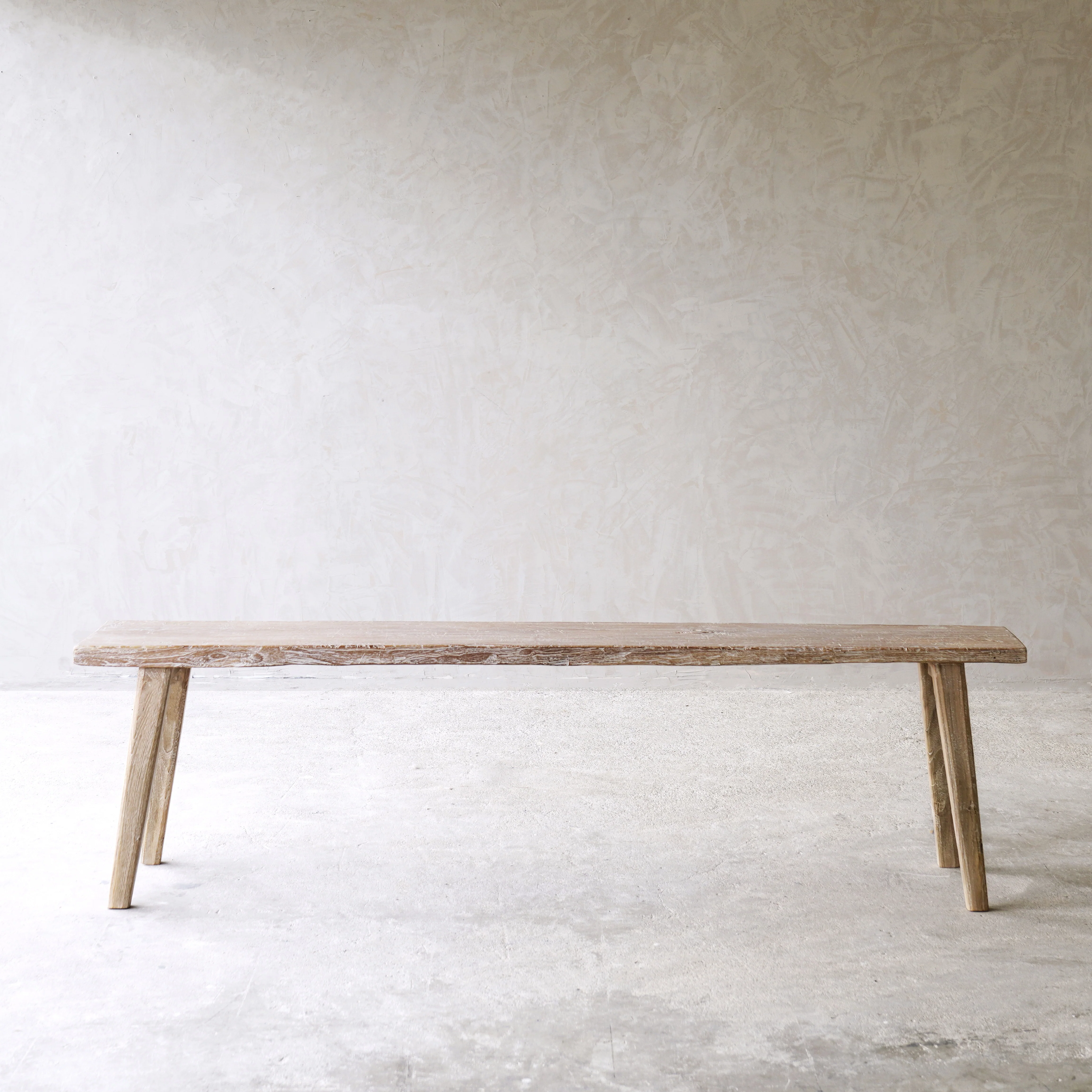 Rustic Java Teak Bench | Whitewash - Image 12