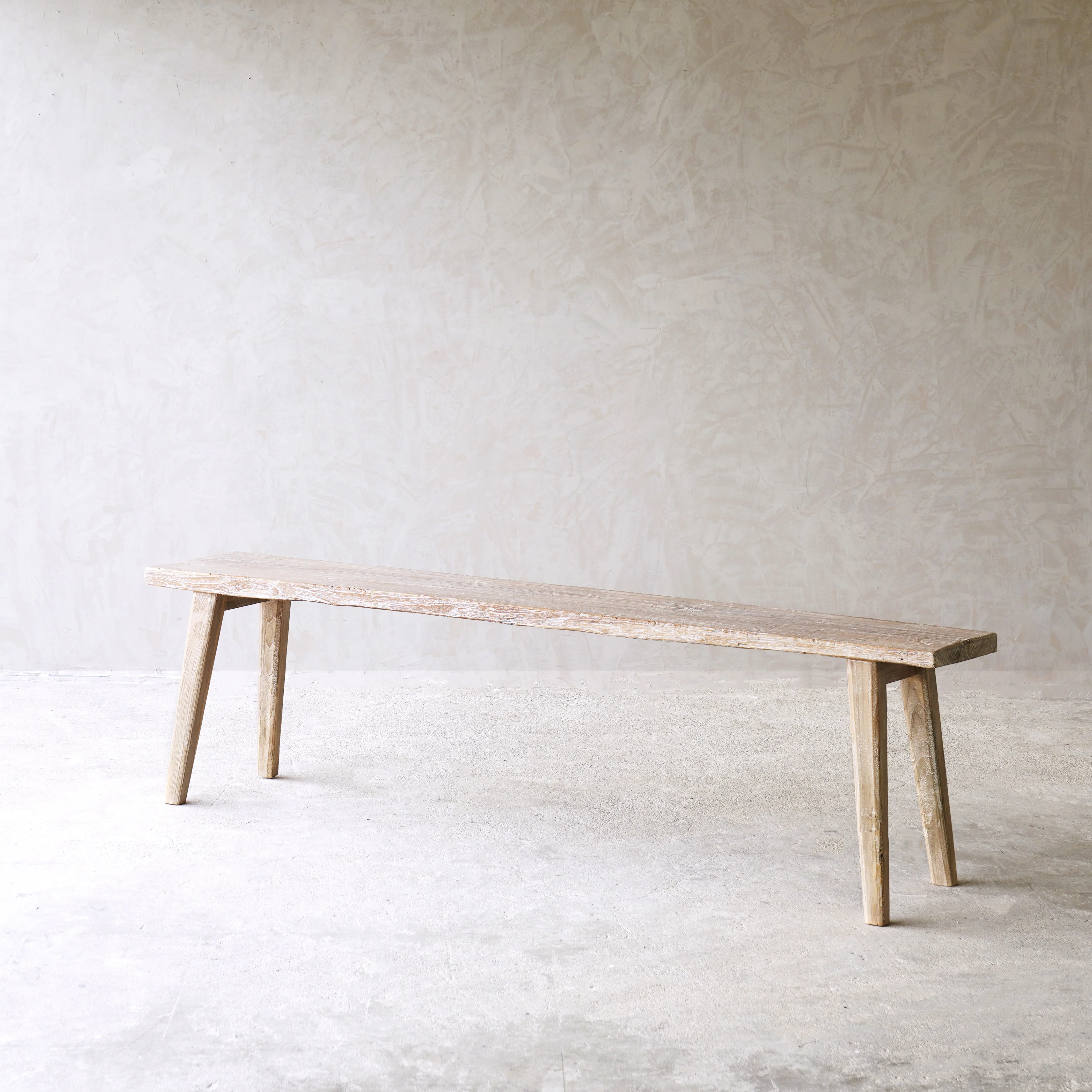 Rustic Java Teak Bench | Whitewash - Image 13