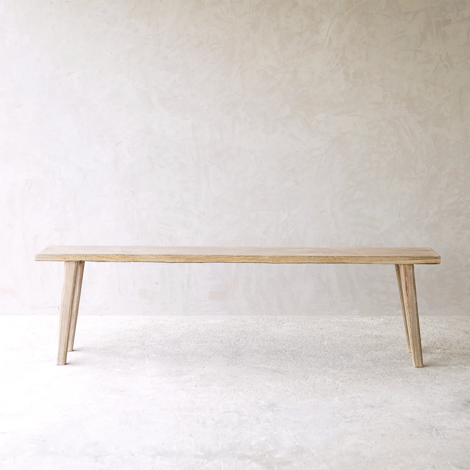 Rustic Java Teak Bench | Whitewash - Image 15