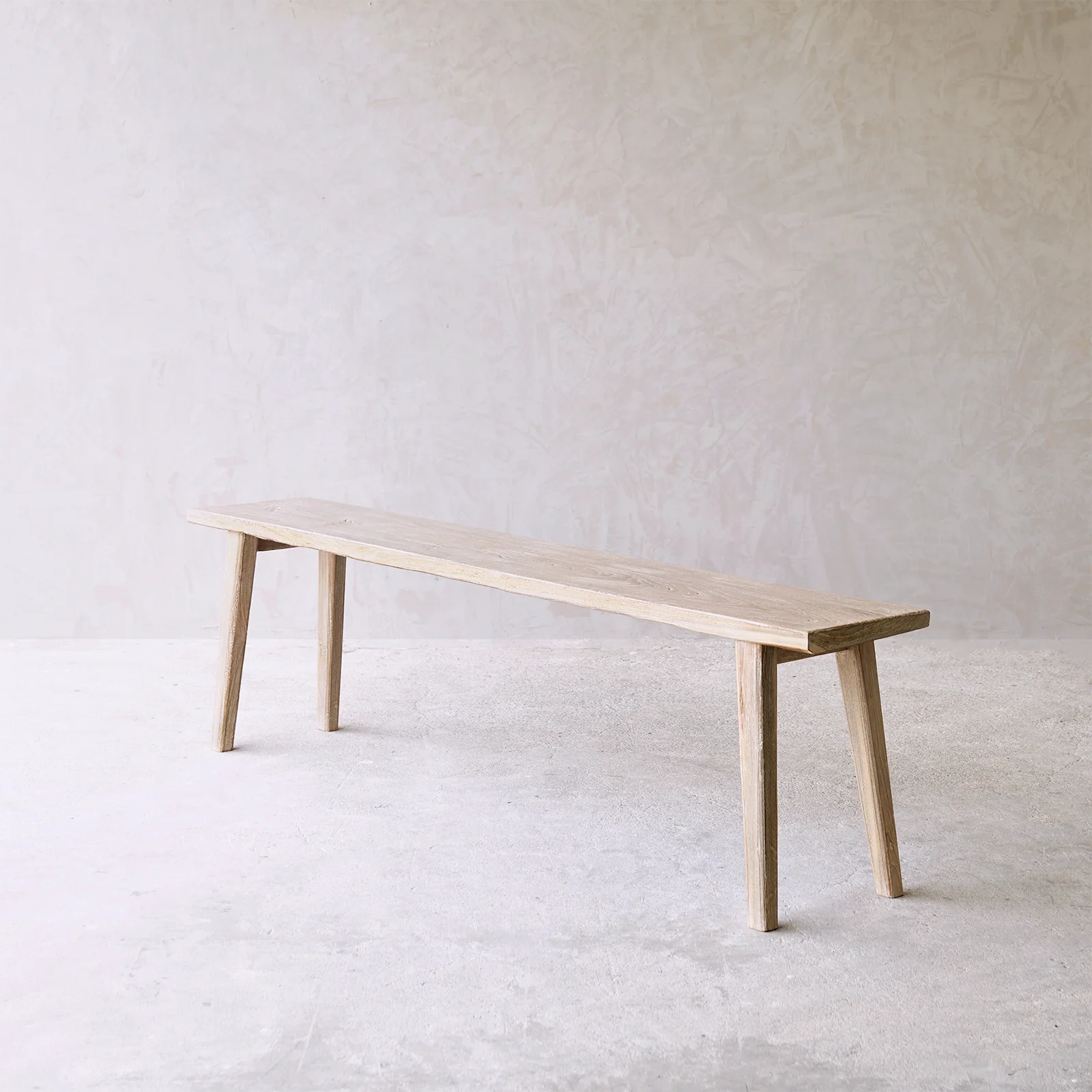 Rustic Java Teak Bench | Whitewash - Image 16