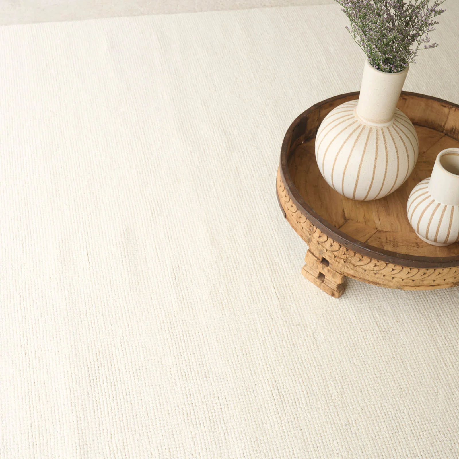 Sahara Wool & Cotton Rug | Cream