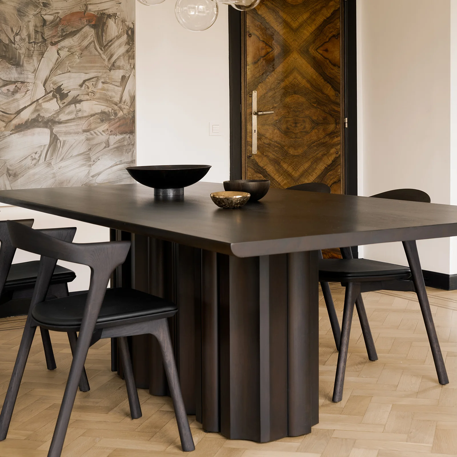 Sequence Dining Table | Mahogany - Dark Brown - Image 3