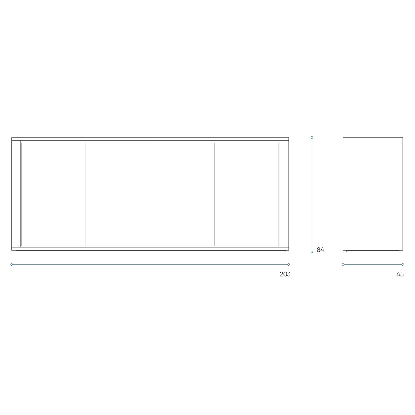 Shadow Sideboard | Oak (203cm) - Image 6
