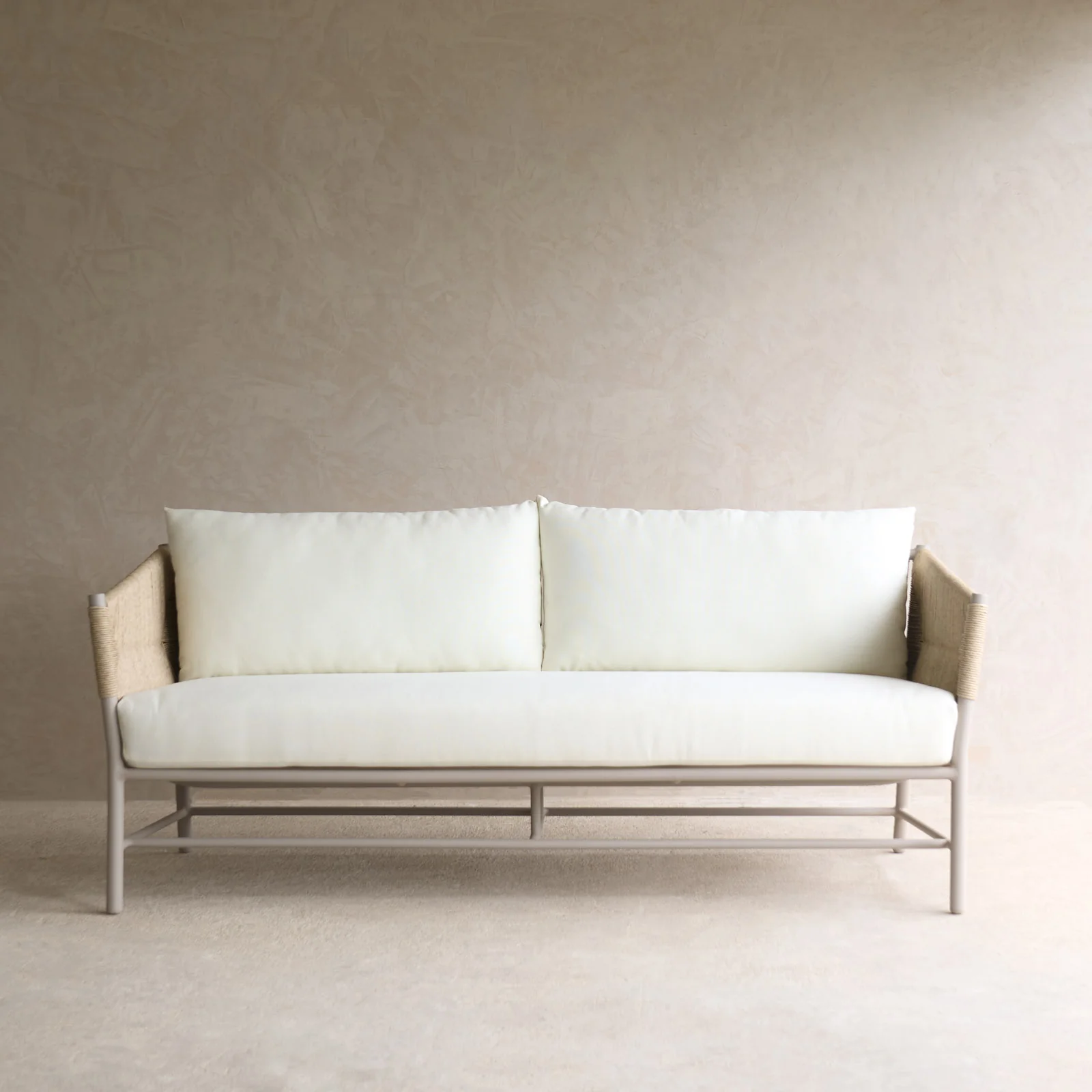 Shiori Outdoor Sofa | 3 Seater - White (180cm) - Image 3