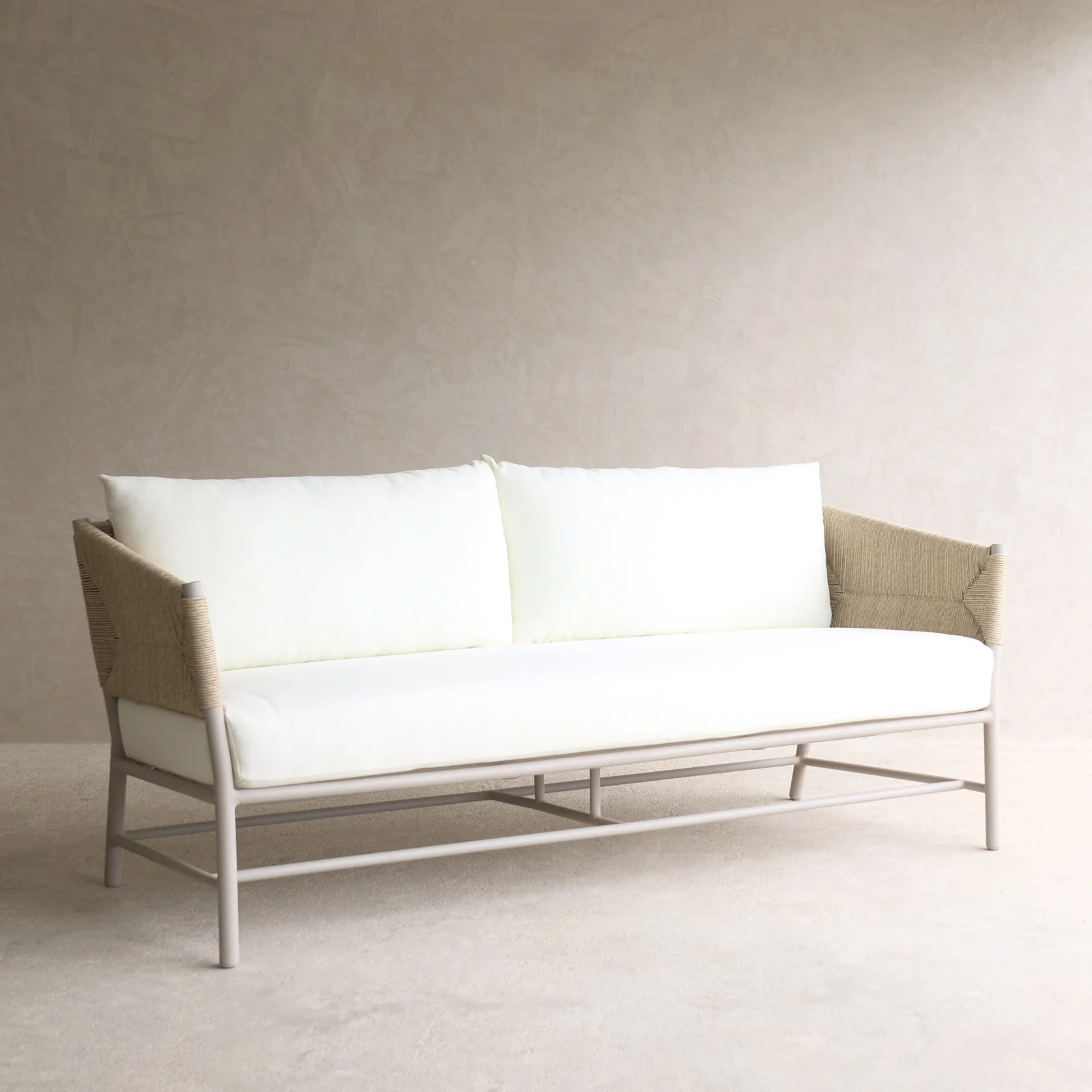 Shiori Outdoor Sofa | 3 Seater - White (180cm) - Image 5