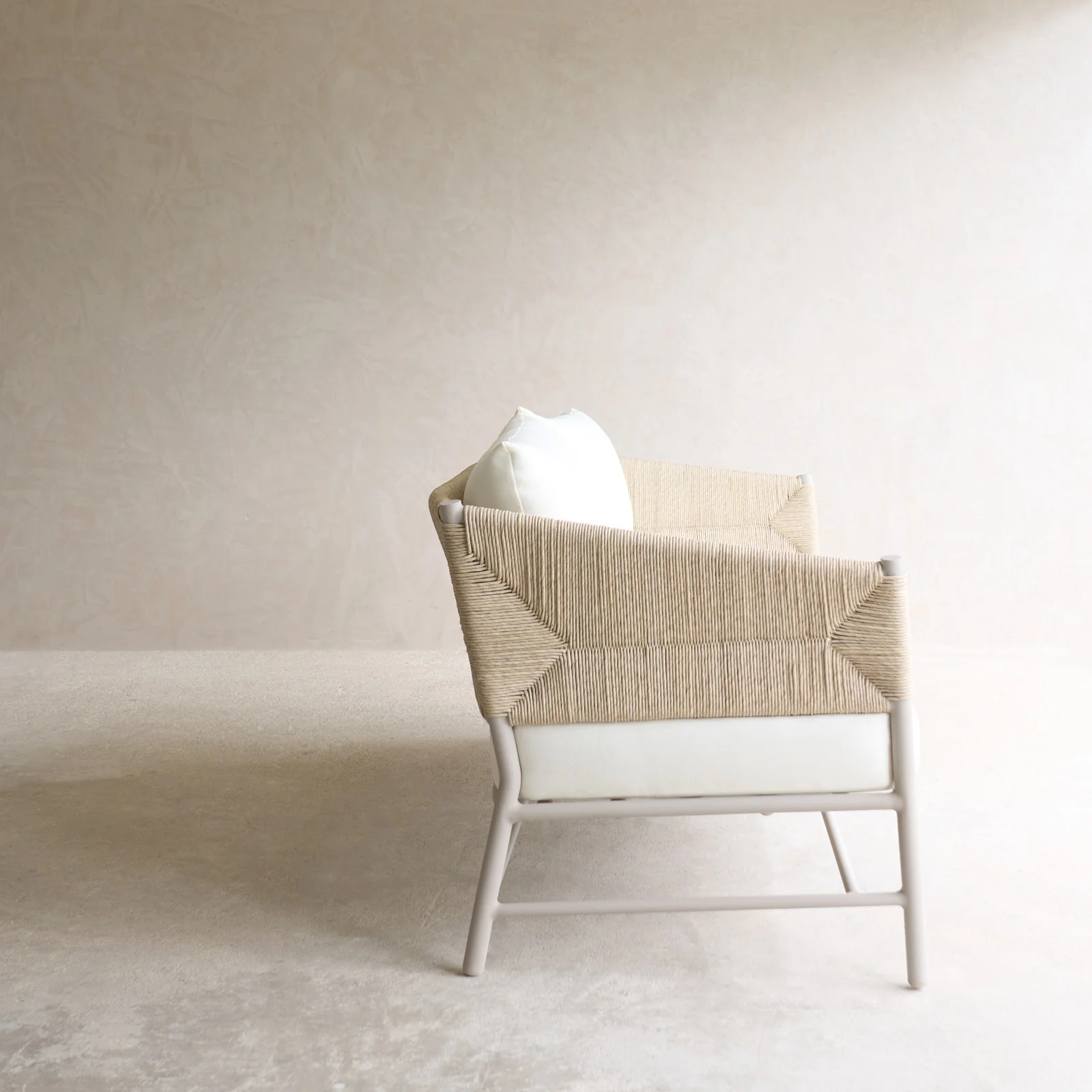 Shiori Outdoor Sofa | 3 Seater - White (180cm) - Image 6