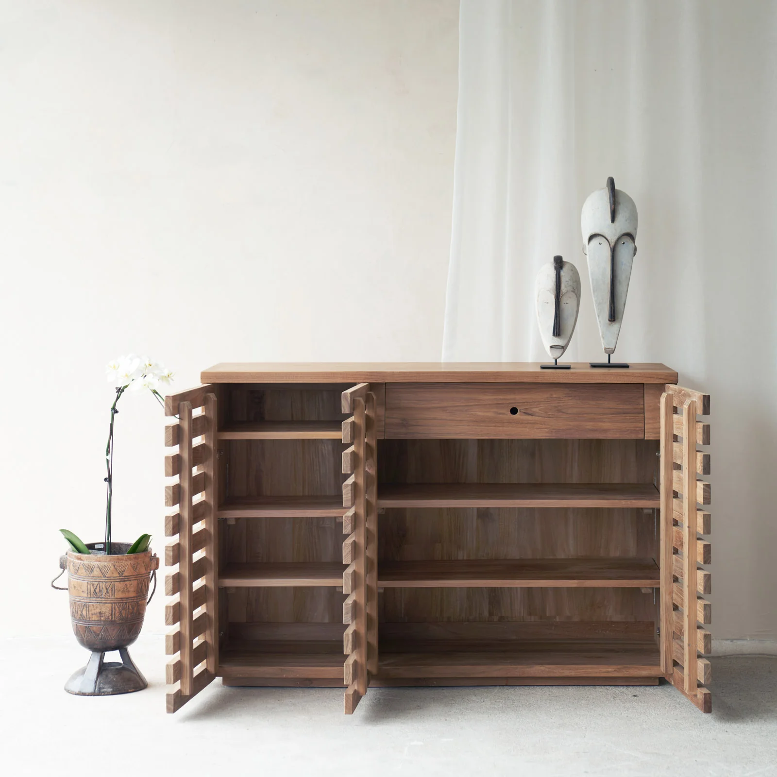 Shoe Cabinet | Teak (120cm) - Image 7