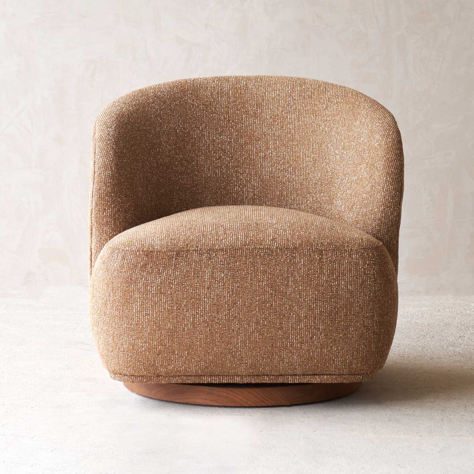 Sienna Fabric Swivel Armchair | Amber - Image 3