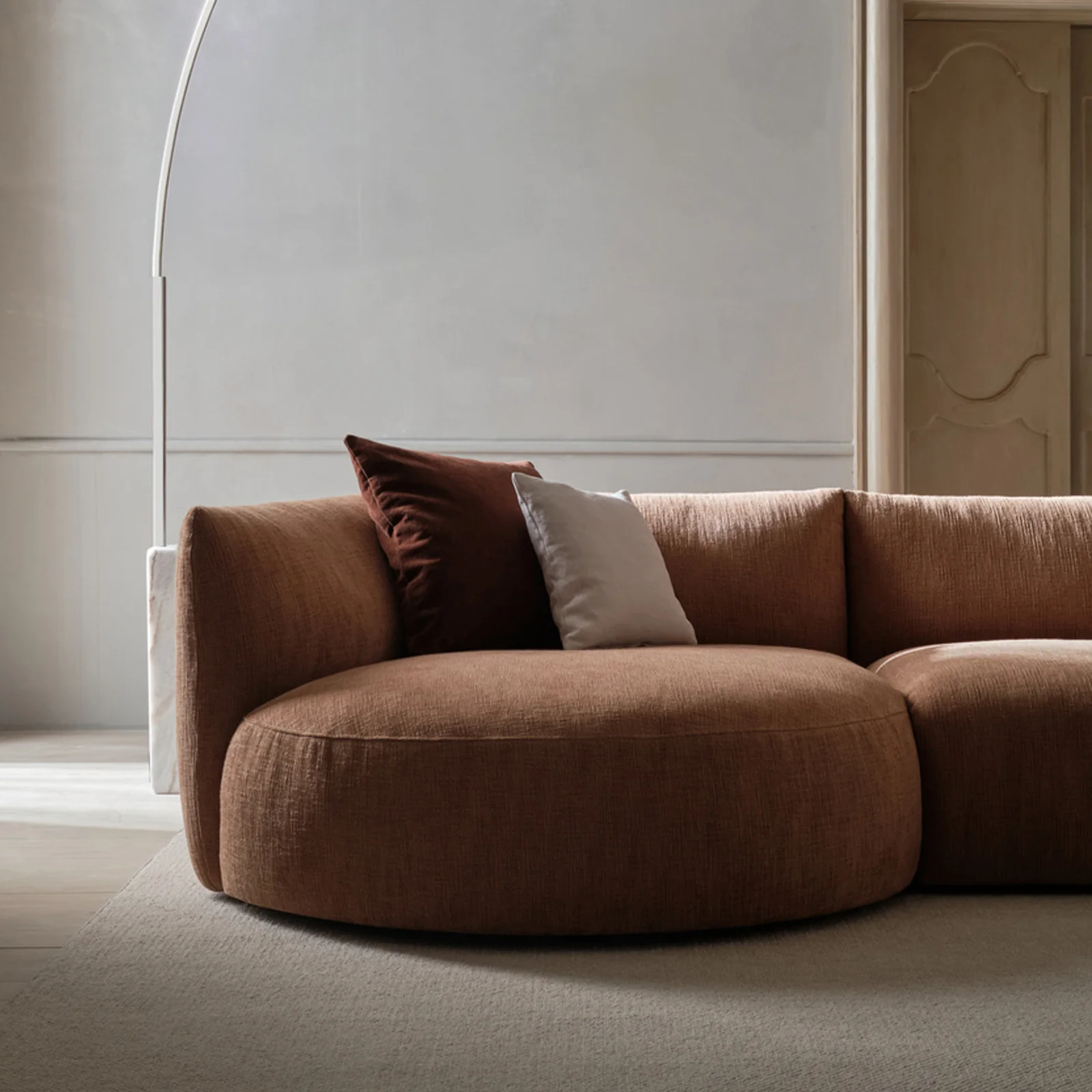 Slipper Full Modular Sofa | Bespoke Fabric/Leather (310cm) - Image 9