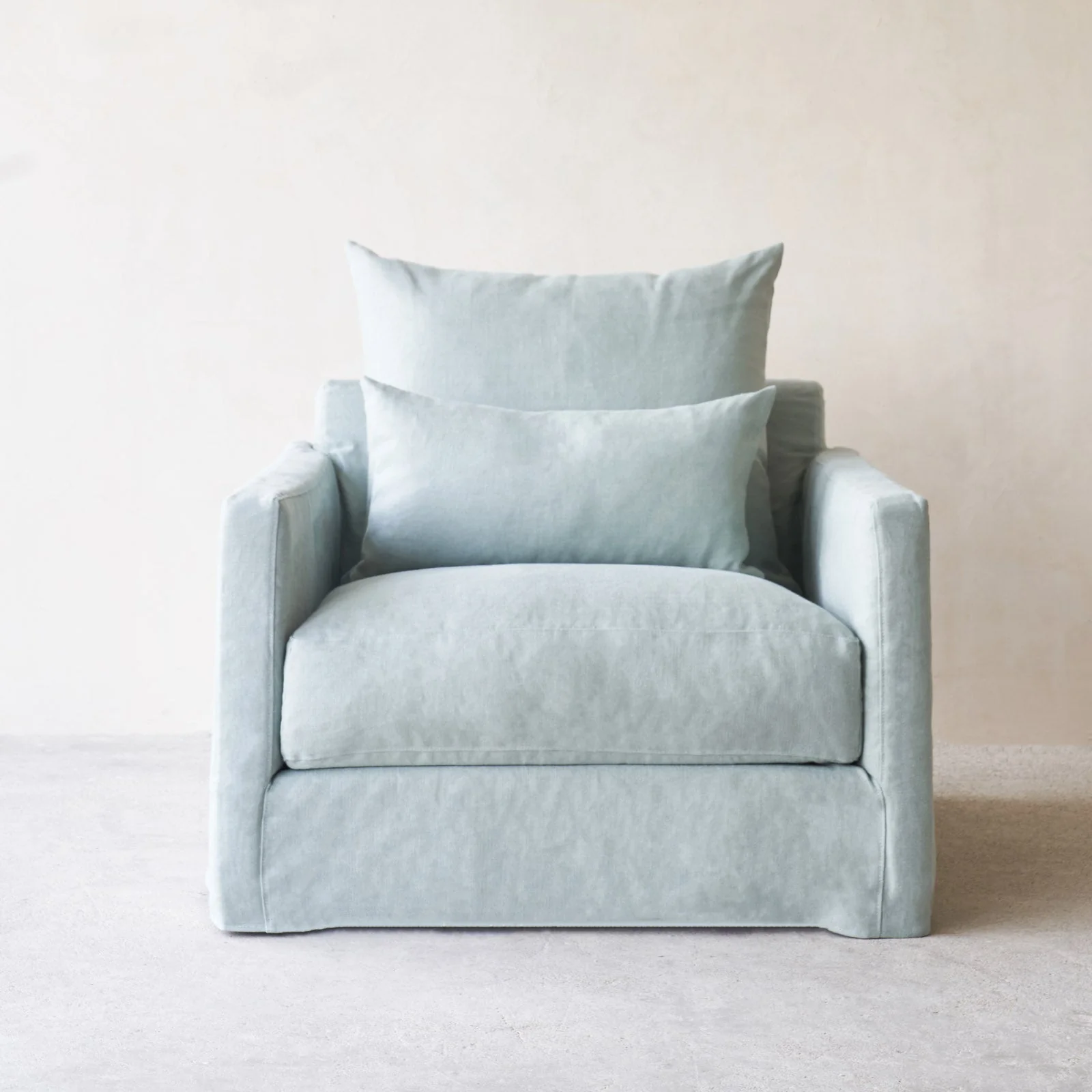 Sloopy Fabric Armchair | Celadon - Image 3