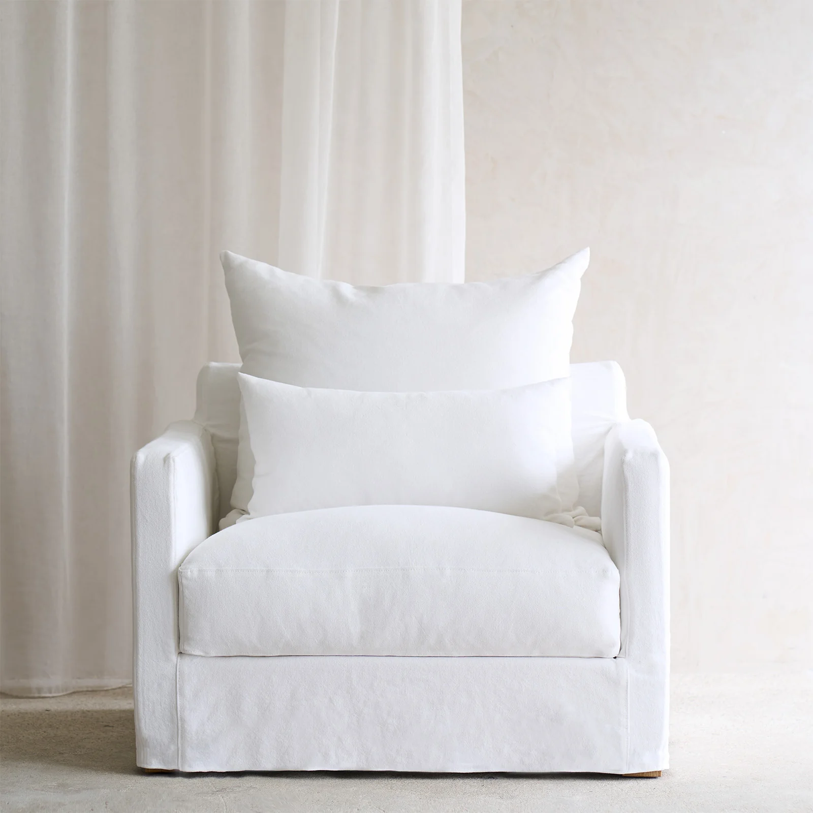 Sloopy Fabric Armchair | Flanders White - Image 2