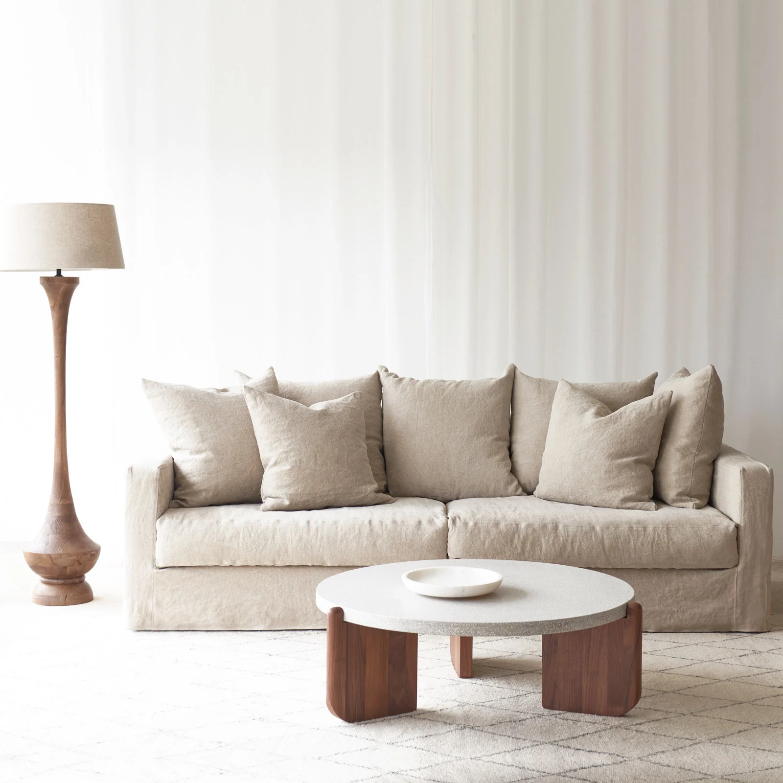 Sloopy Fabric Sofa | 2.5 & 3 Seater - Flax - Image 4
