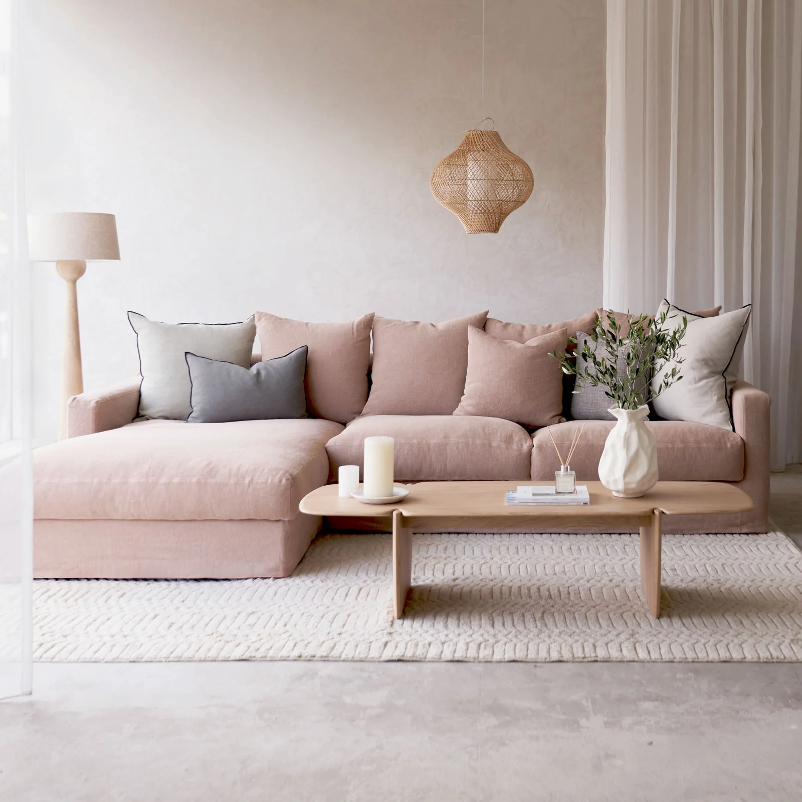 Sloopy L Shape Sofa | Bespoke Fabric - Image 5