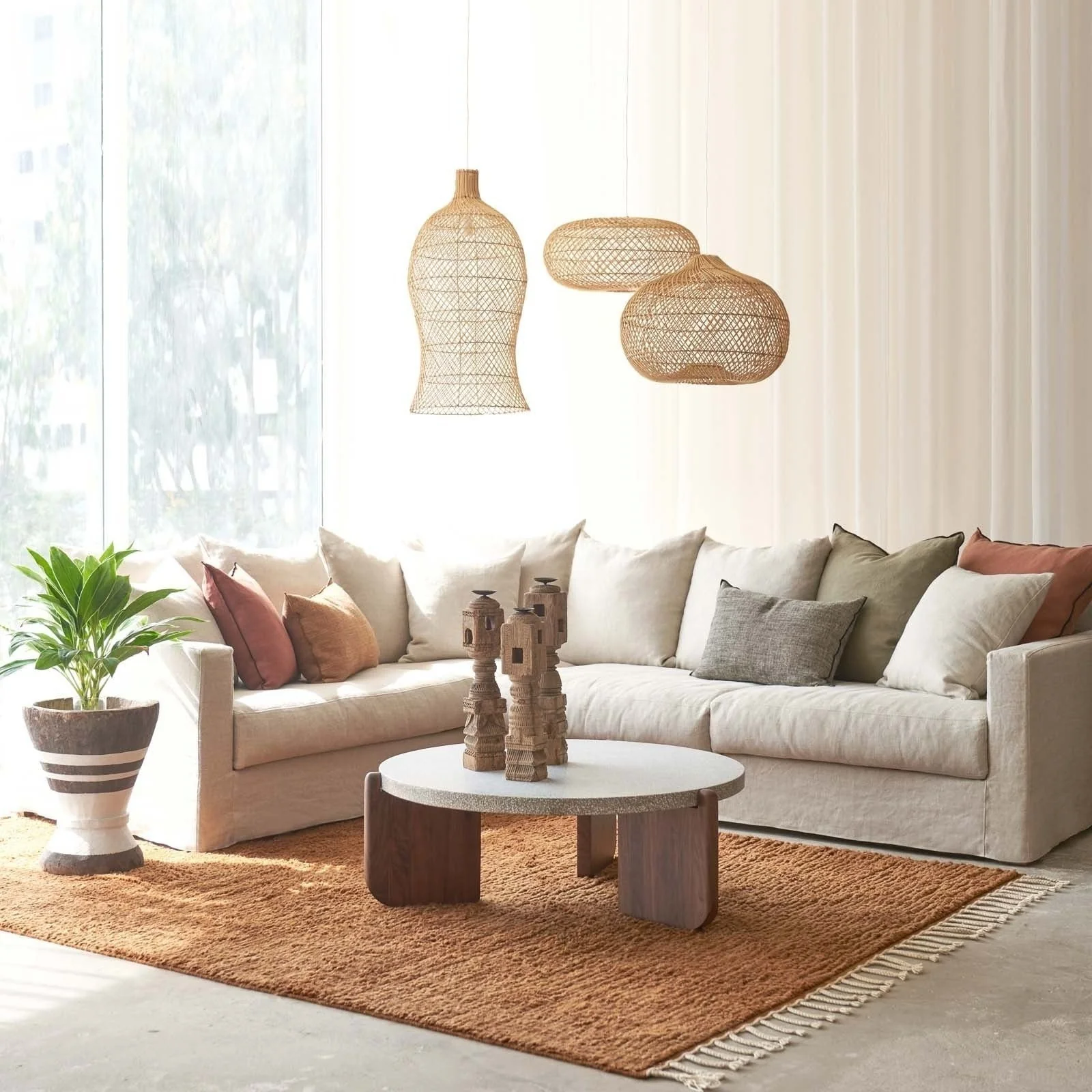 Sloopy Modular Corner Fabric Sofa | Cereal (290cm) - Image 4