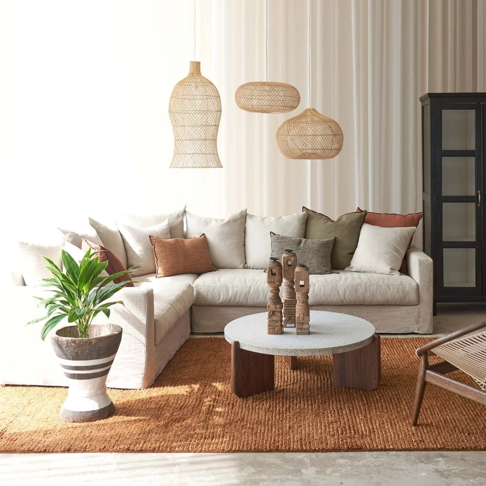 Sloopy Modular Corner Fabric Sofa | Cereal (290cm) - Image 5