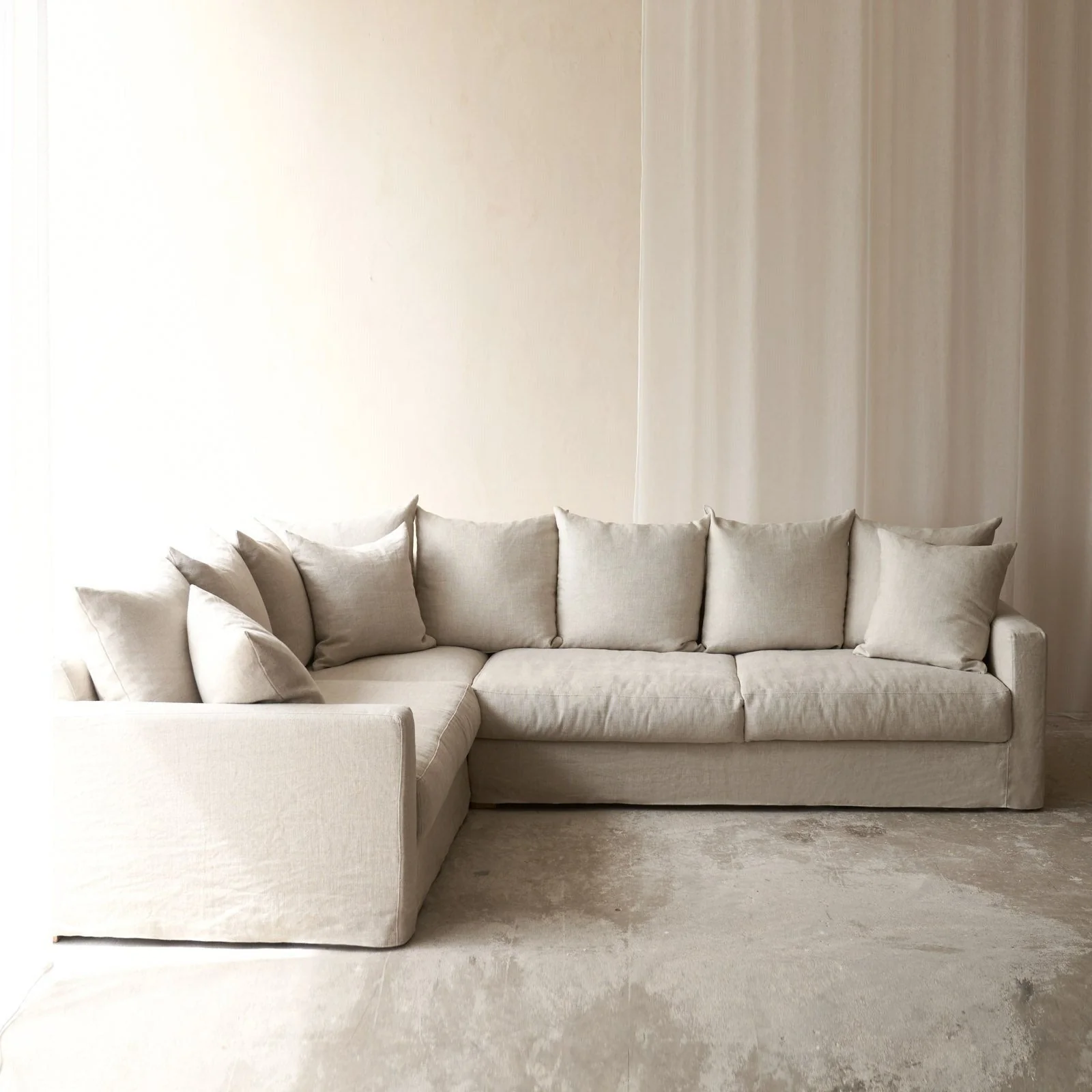 Sloopy Modular Corner Fabric Sofa | Cereal (290cm) - Image 6