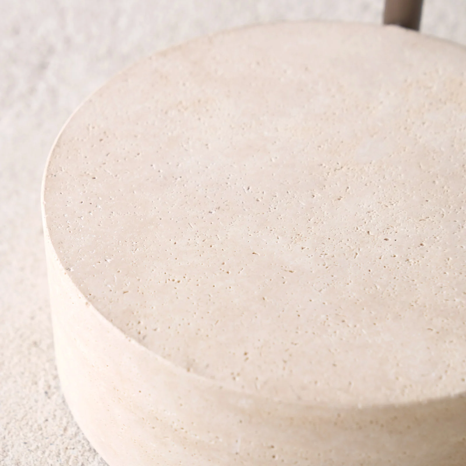 Society Side Table | Walnut with Travertine Base - Image 4