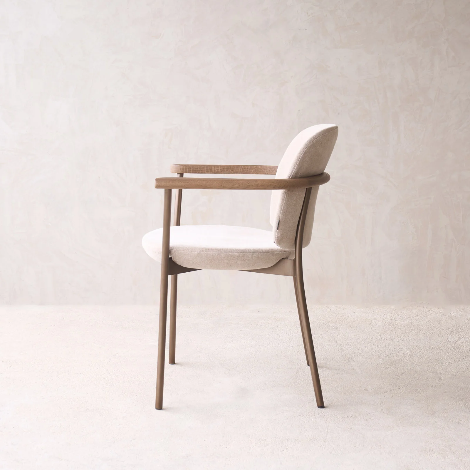 Solace Fabric Dining Chair | Latte Oak - Dunes - Image 5