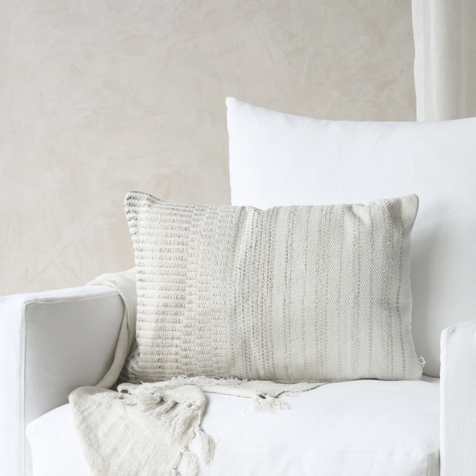 Sonnet Lumbar Outdoor Cushion | Almond (40 x 60cm)
