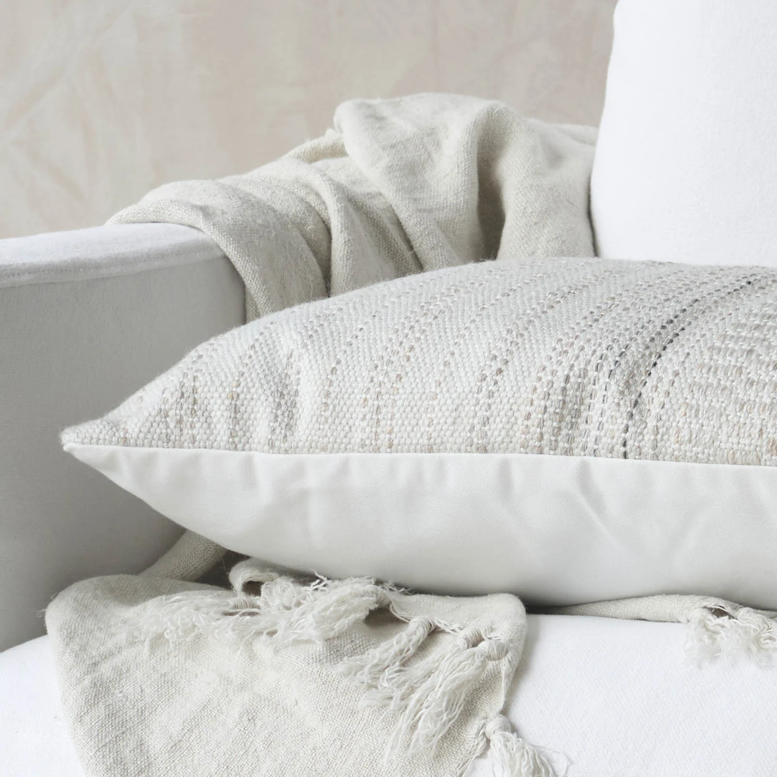Sonnet Lumbar Outdoor Cushion | Almond (40 x 60cm) - Image 3