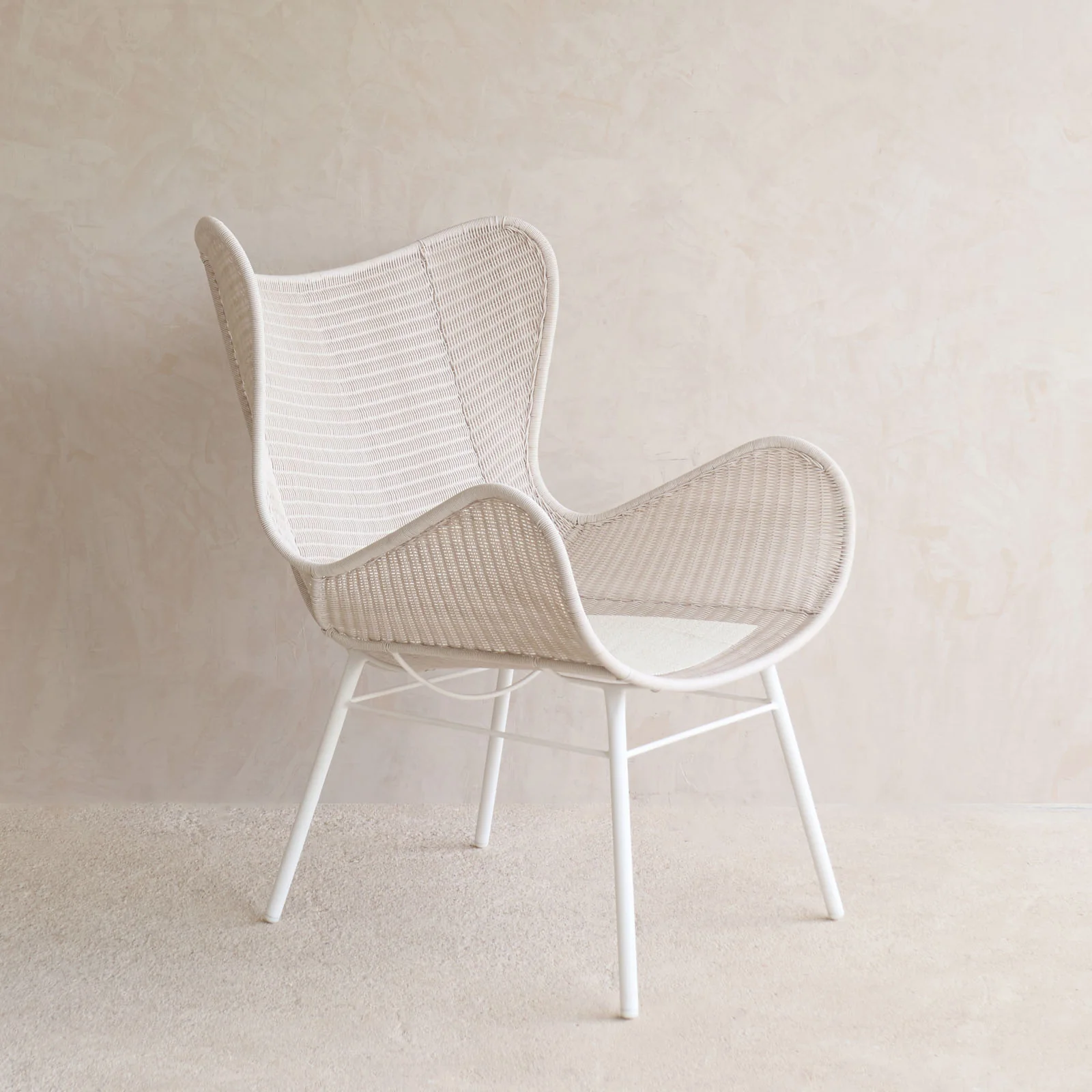 Swing Wing Outdoor Chair | Chalk with Clay Cushion - Image 6