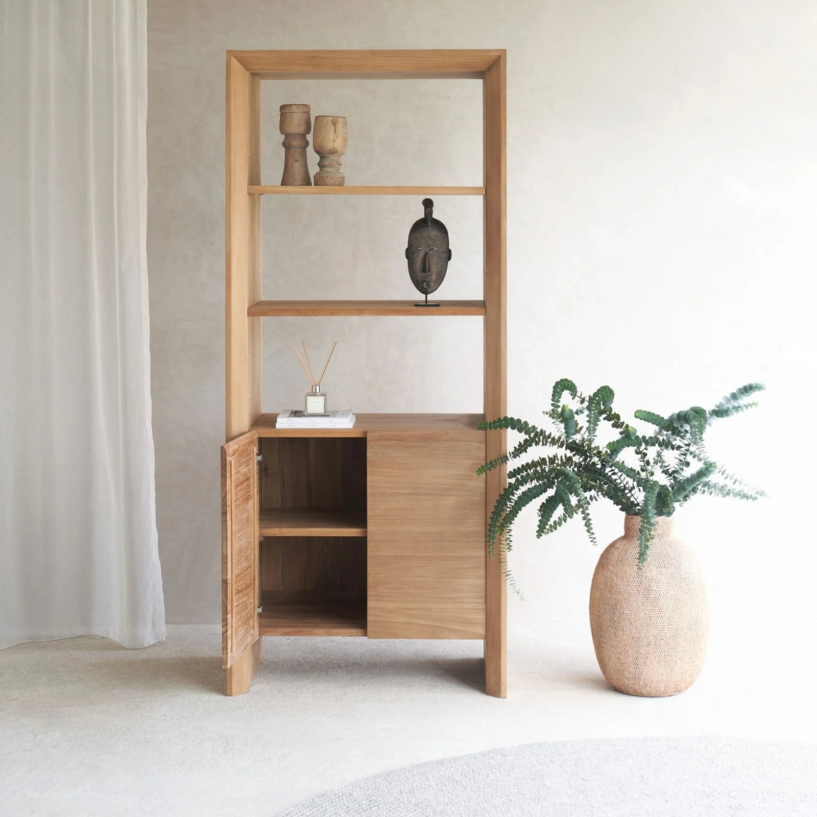 Norman Tall Bookcase | Teak - Image 4