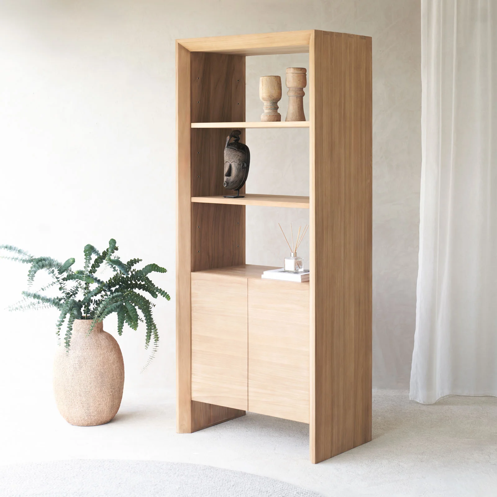 Norman Tall Bookcase | Teak - Image 5