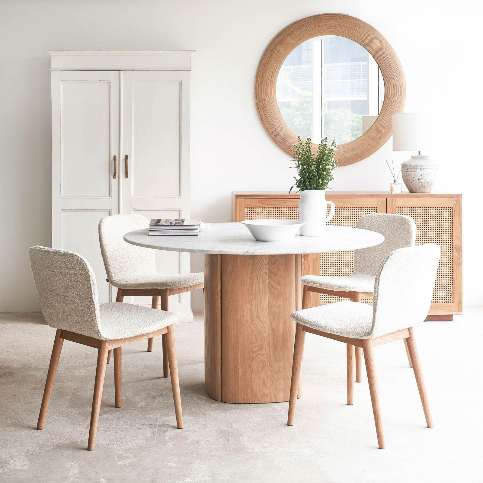 Puddle Dining Chair | Oak Frame - Bespoke Fabric - Image 22