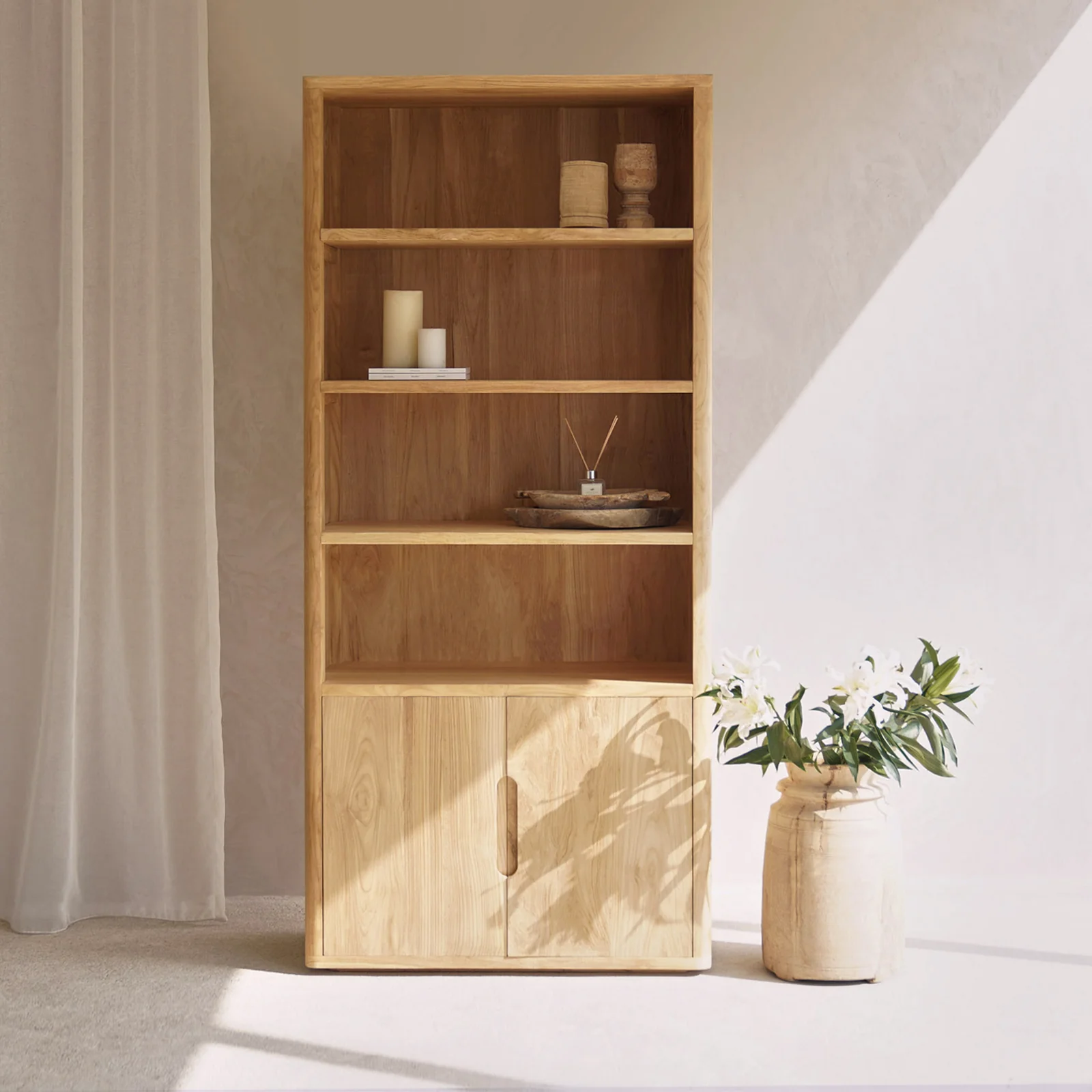 Java Bookcase | Old Teak - Natural (100cm) - Image 3