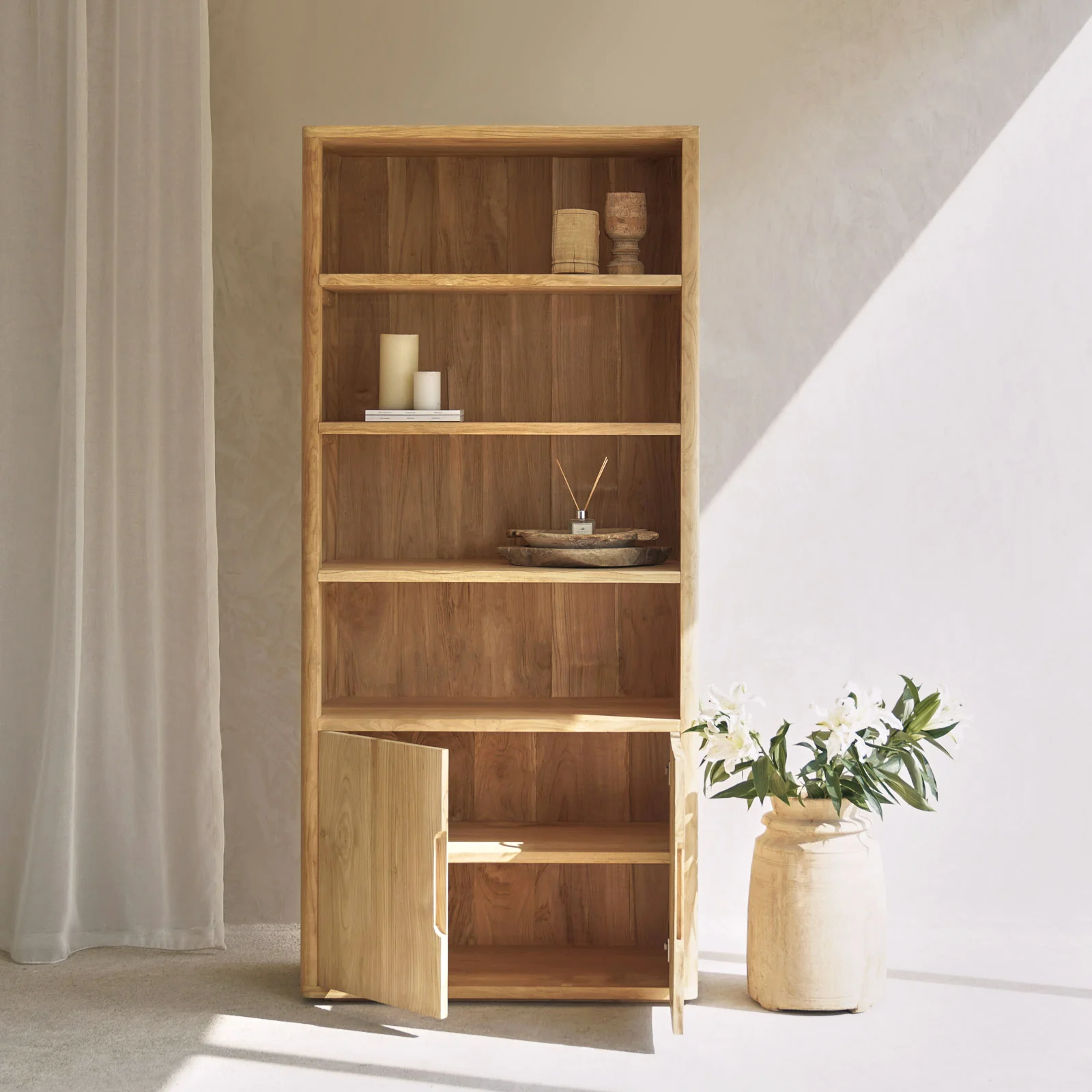 Java Bookcase | Old Teak - Natural (100cm) - Image 5