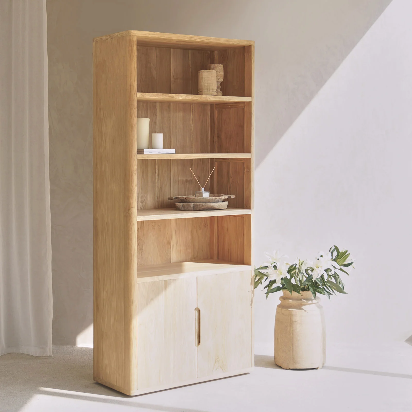 Java Bookcase | Old Teak - Natural (100cm) - Image 7