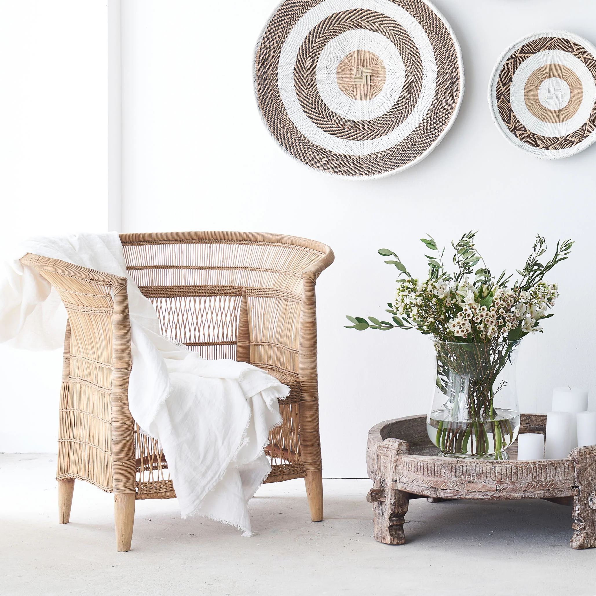 Reversible Throw | Crumpled Washed Linen - Blanc - Image 4