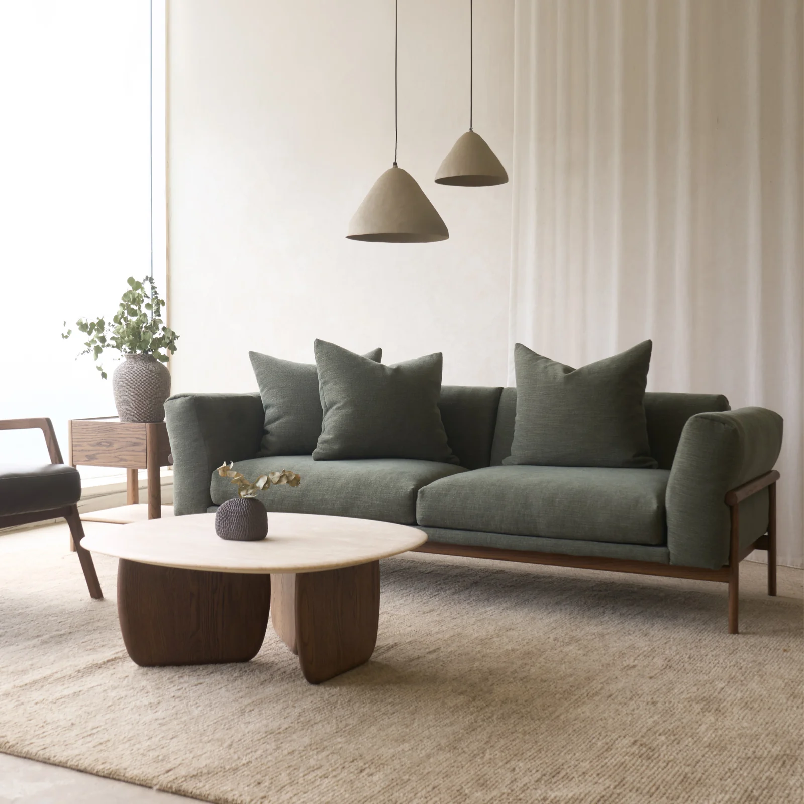 Timm 3 Seater Fabric Sofa | Latte Oak - Grenada (210cm) - Image 9